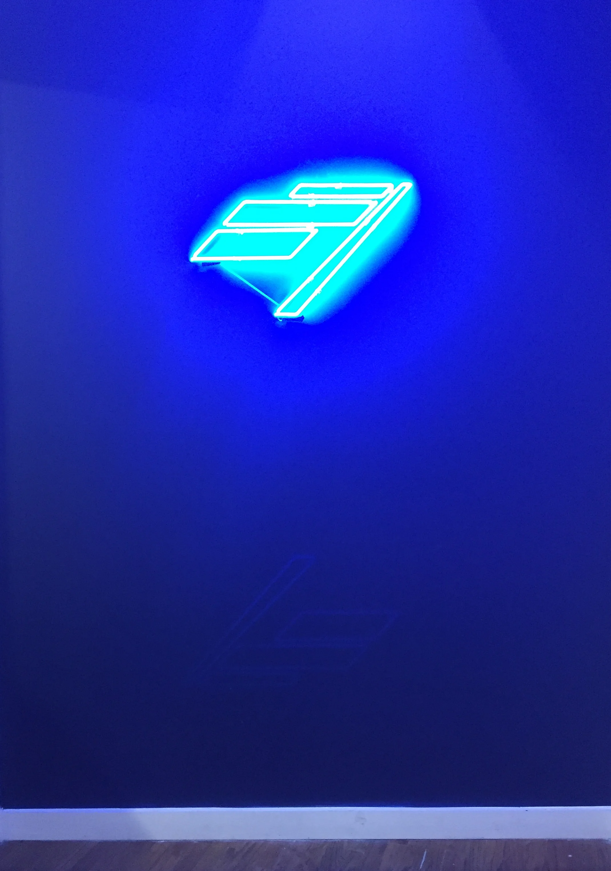 Neon logo installed in lobby