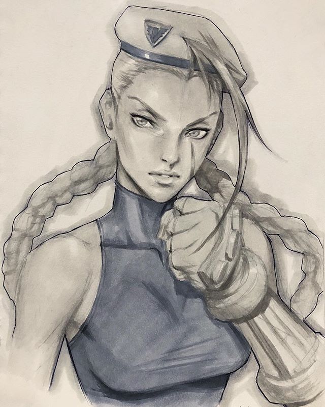 Cammy Commision from @kimikonofficial! Had fun using #copicmarkers again. 
#cammy #streetfighter #capcom  #sketch #markers #markerart #alvinleeart #comicart