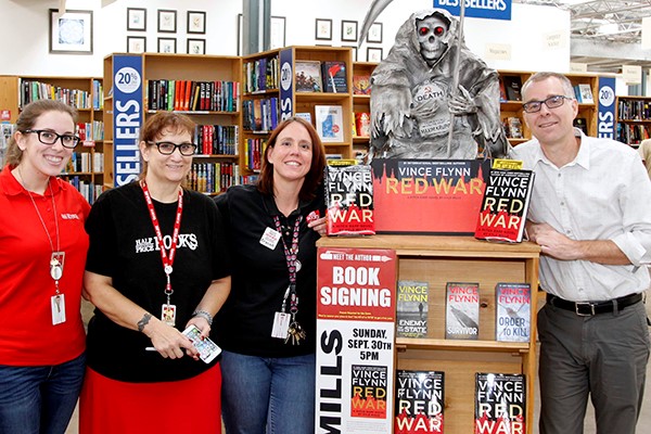 Half Price Books, Dallas staff with their amazing display. Photo: Rod Gregg