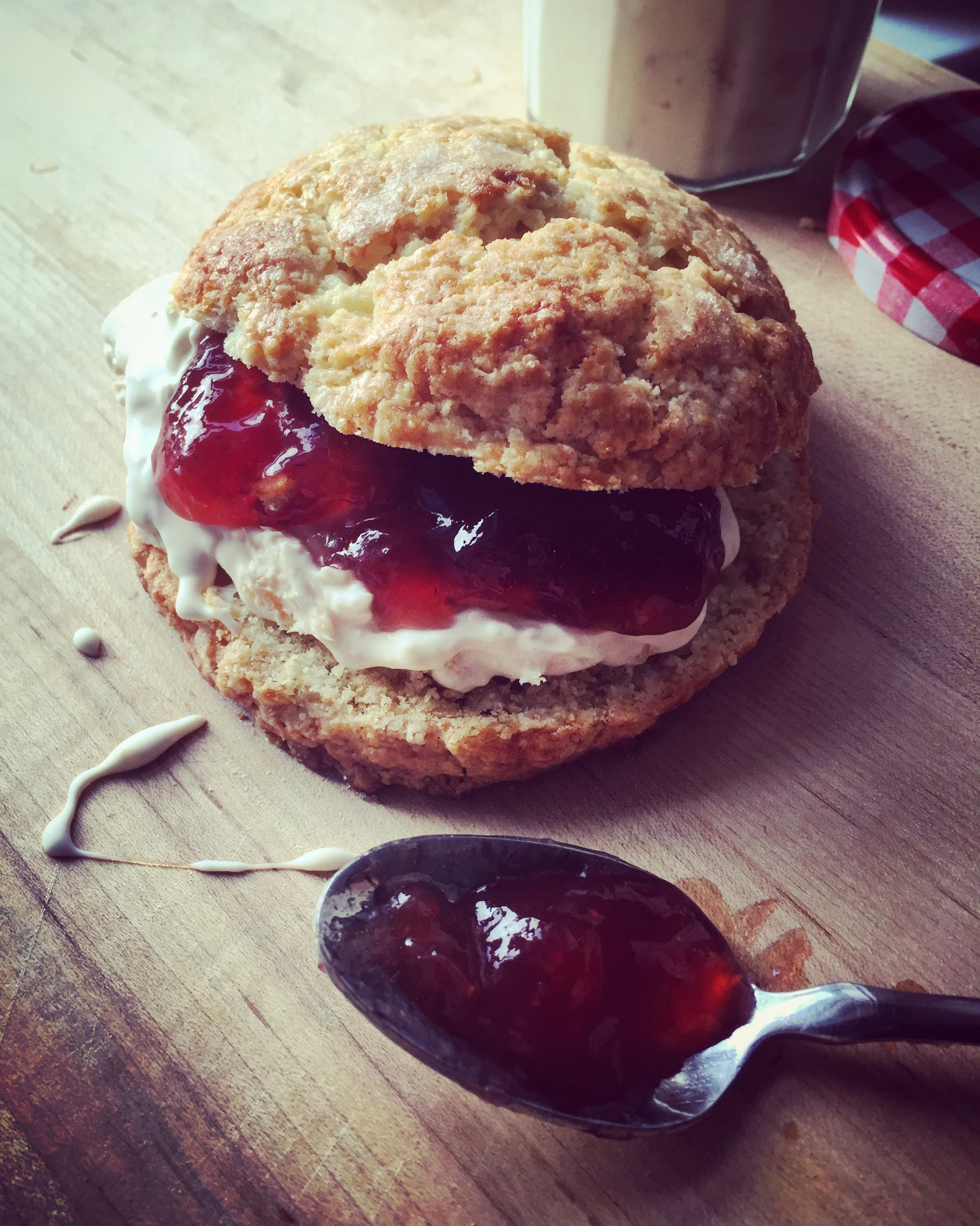 Sugared Scones with Homemade Clotted Cream