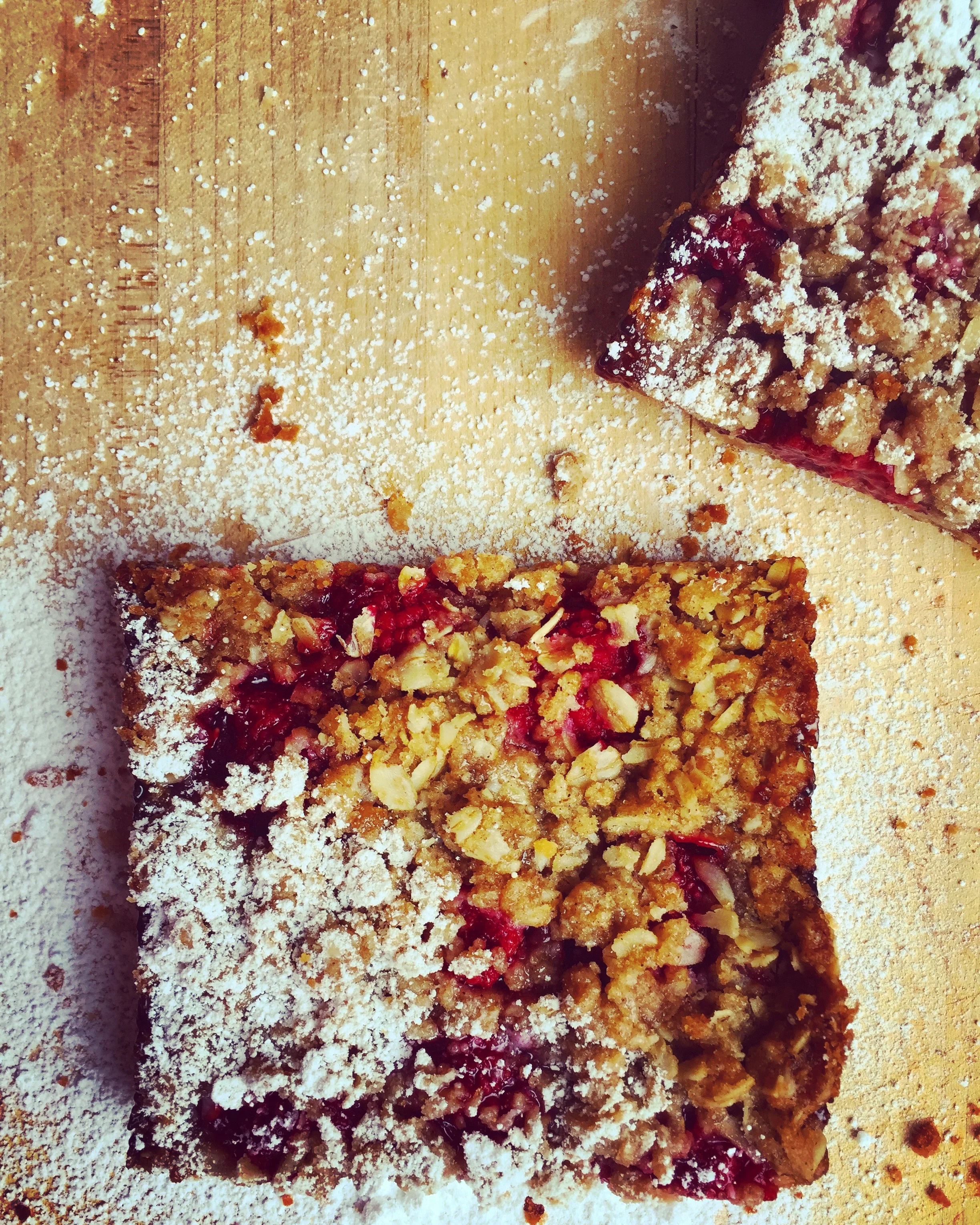 Raspberry Crumb Bars