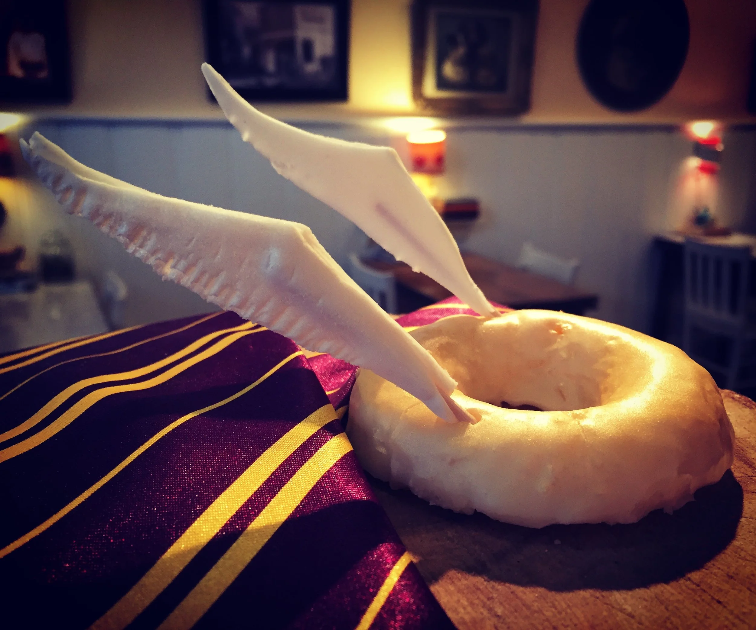 Lemon "Golden Snitch" Donuts with Fondant Wings
