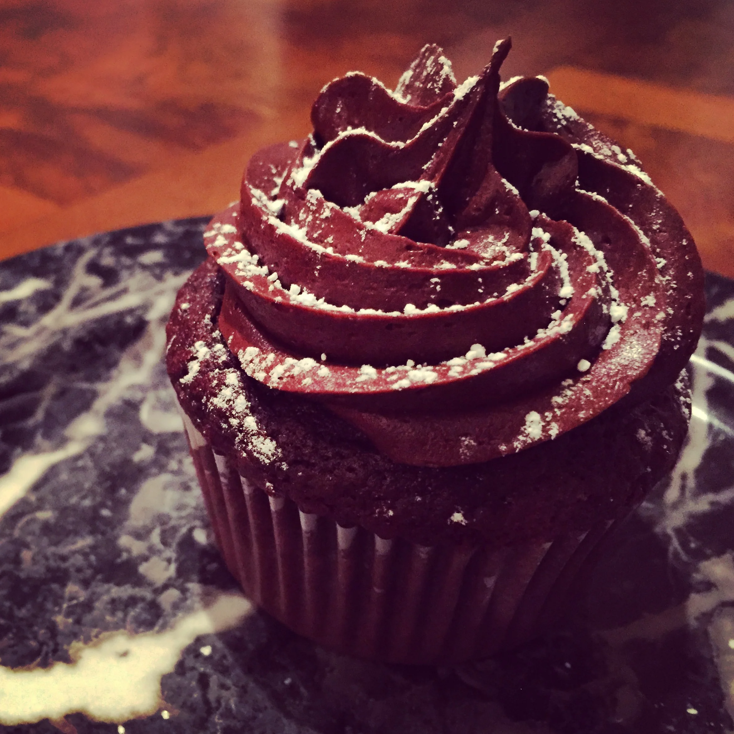 Dark Chocolate Cupcakes with a Chocolate Fudge Buttercream