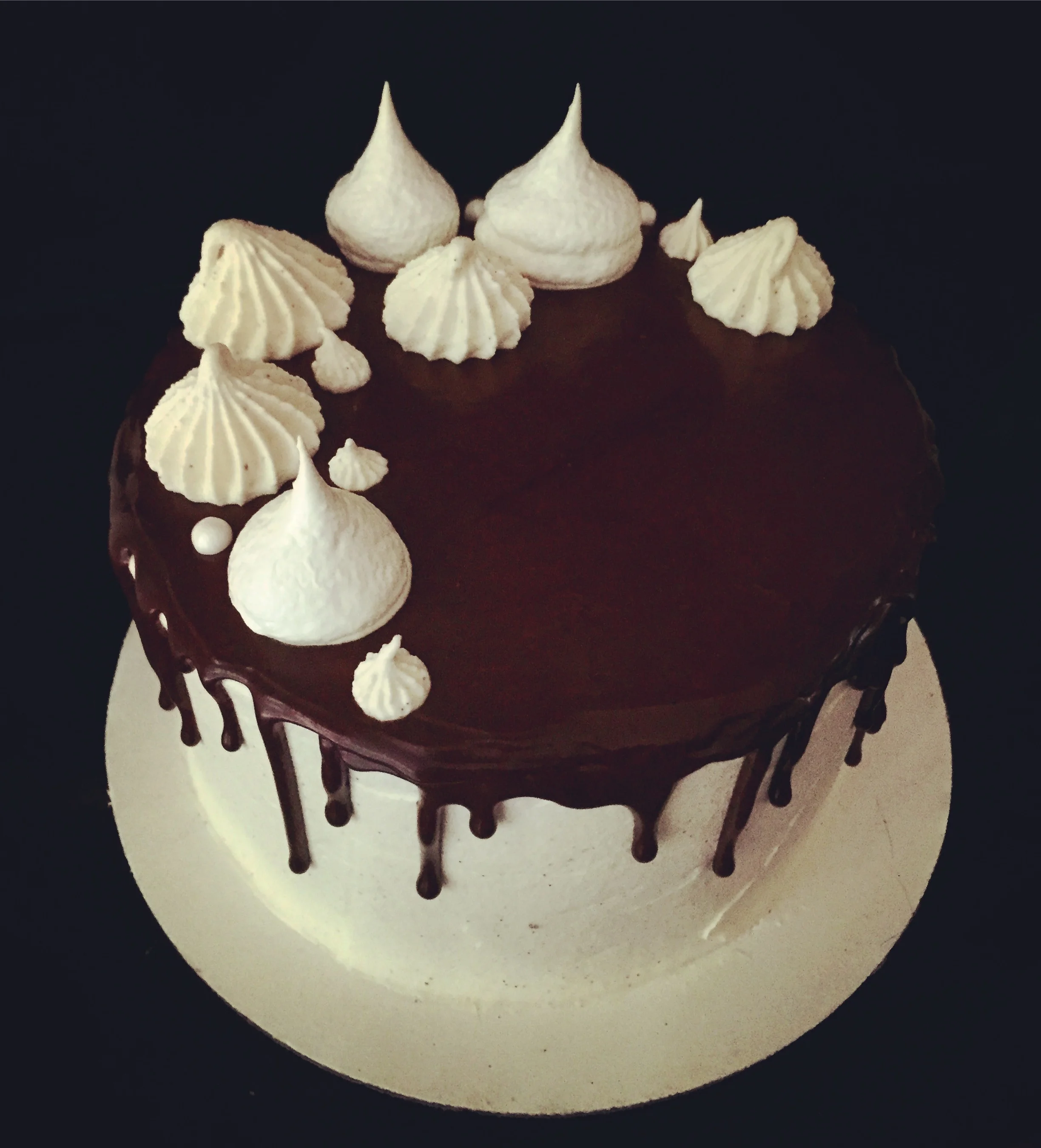 Chocolate Cake with Vanilla Bean Swiss Meringue Buttercream