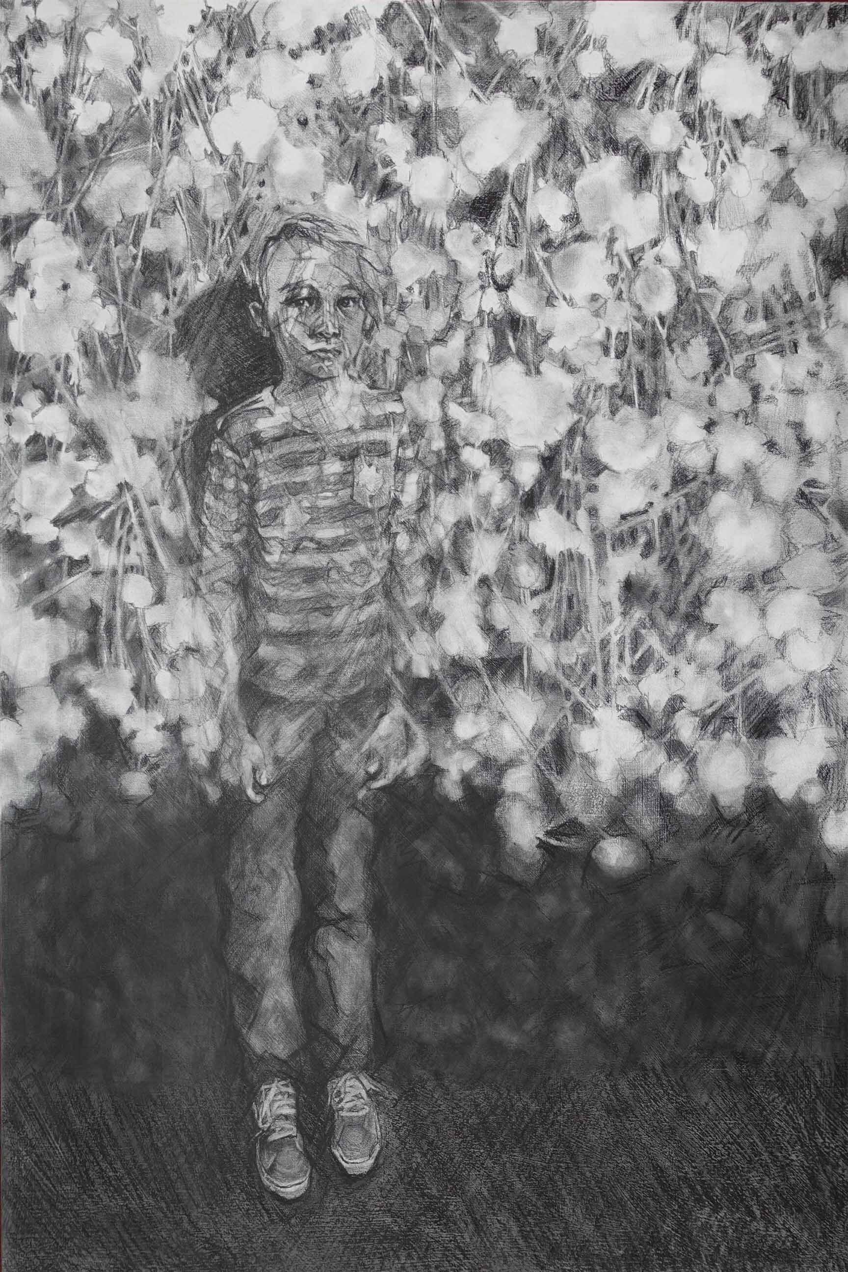   It's Shining Just For You,  Graphite on panel, 36x24, 2018, SOLD 