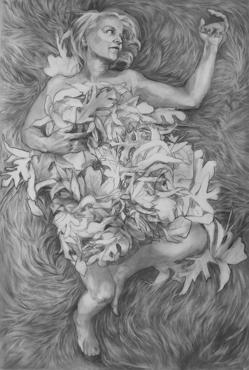   Oh My Heart Shies From  The Sorrow , Graphite on panel, 36x24, 2018, SOLD 