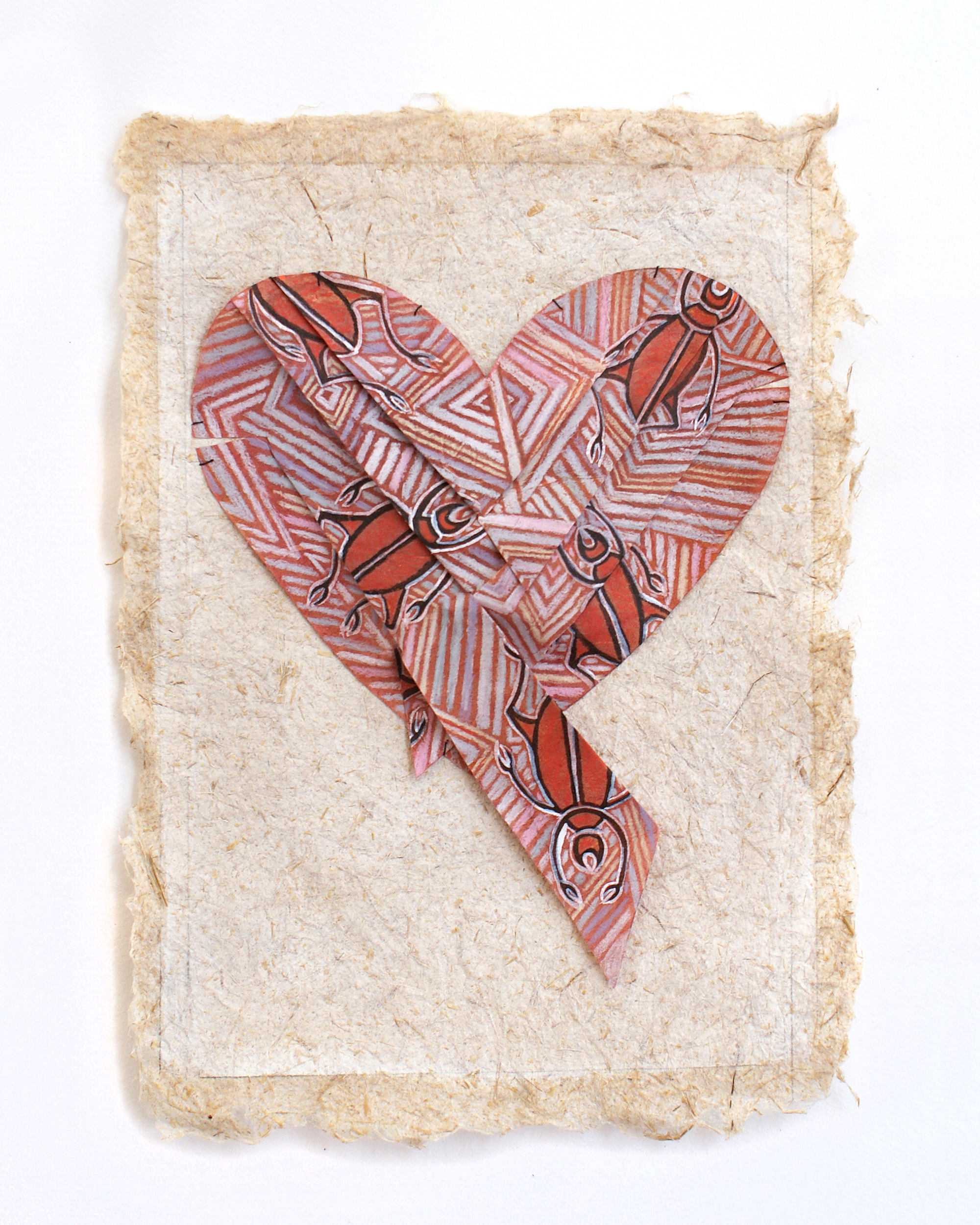    Rarotonga   ,  mixed media on handmade paper, 12x9, SOLD 