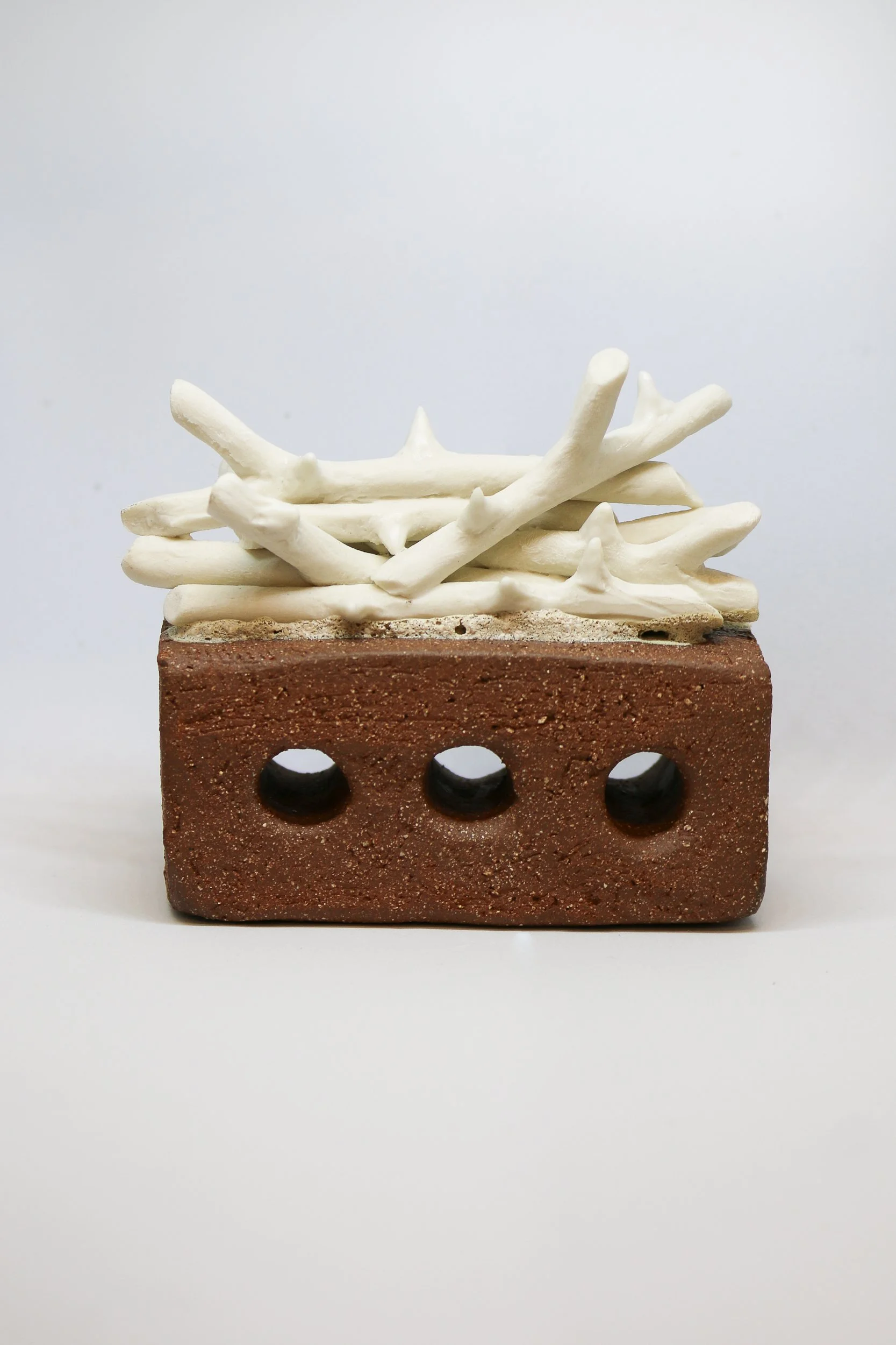  Bundle | earthenware, porcelain glaze |  3.5x3.75x1.5 inches 