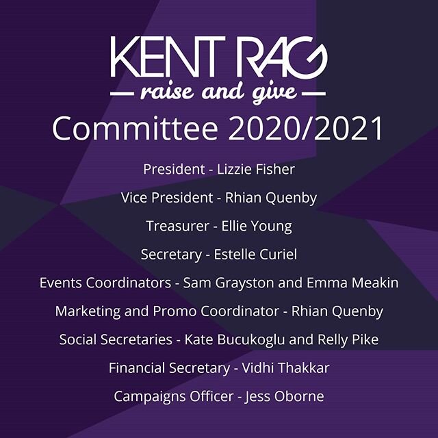 Please welcome our brand new committee for 2020/2021!!!
.
President - Lizzie Fisher
Vice President - Rhian Quenby
Treasurer - Ellie Young
Secretary - Estelle Curiel
Events Coordinators - Sam Grayston and Emma Meakin
Marketing and Promo Coordinator - 