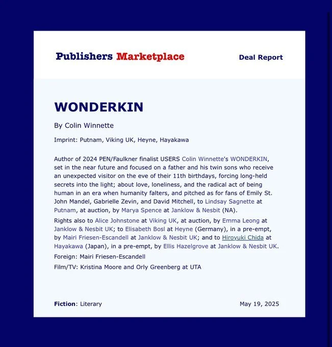 WONDERKIN sold to Putnam