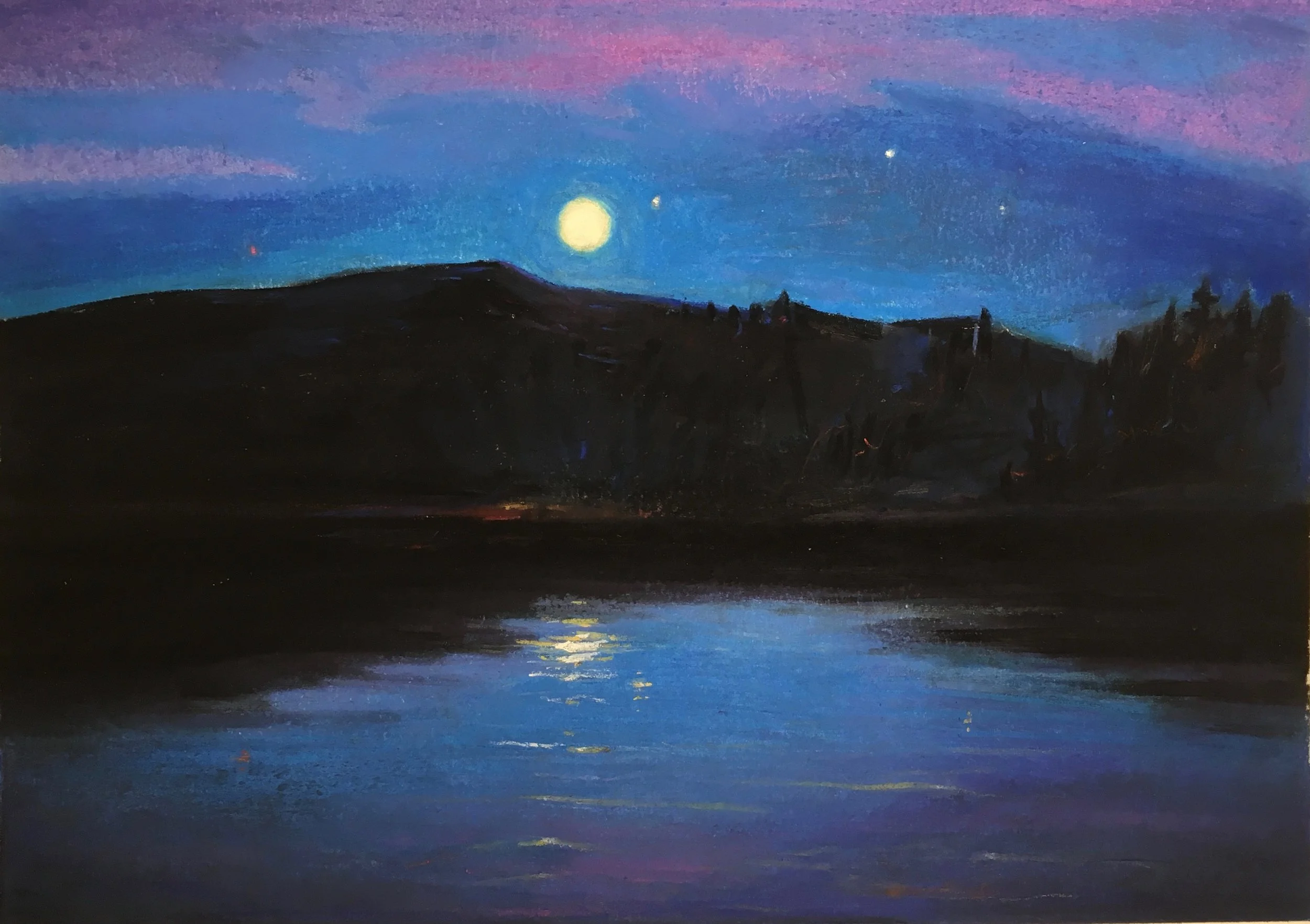 Full Moon Over Sleeping Lake