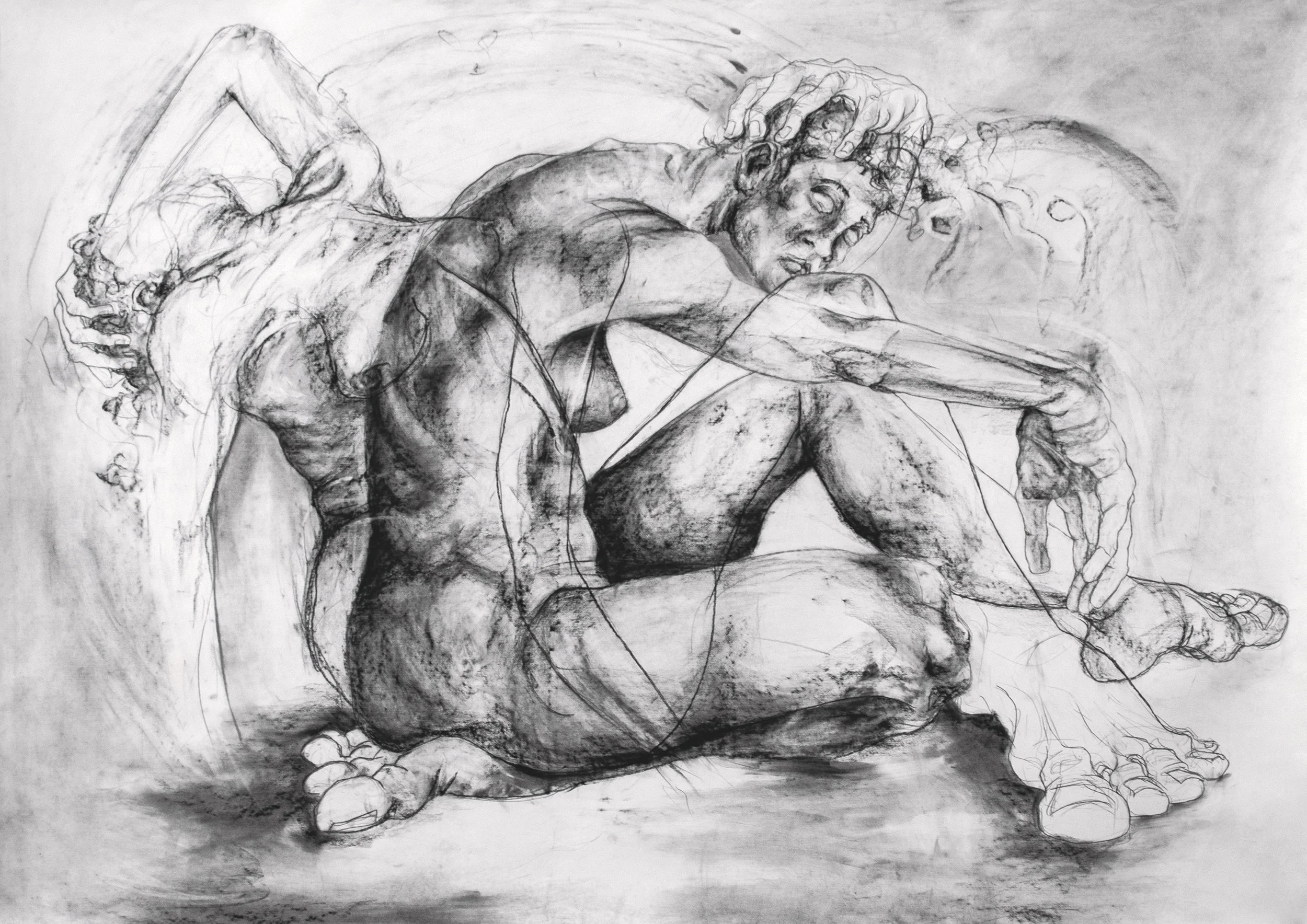 a study of introspection / 2018 / charcoal / 48” x 67.75”