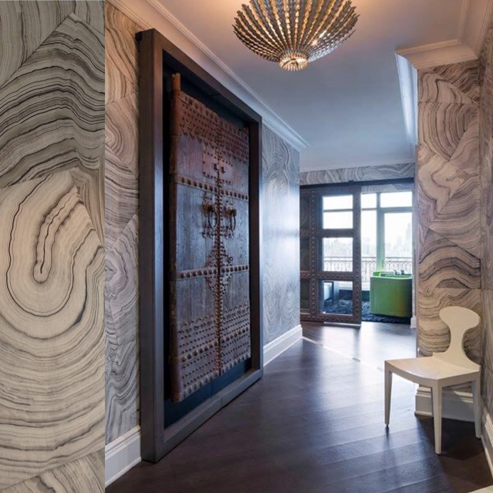  Hand Painted Agate wall finish| private residence