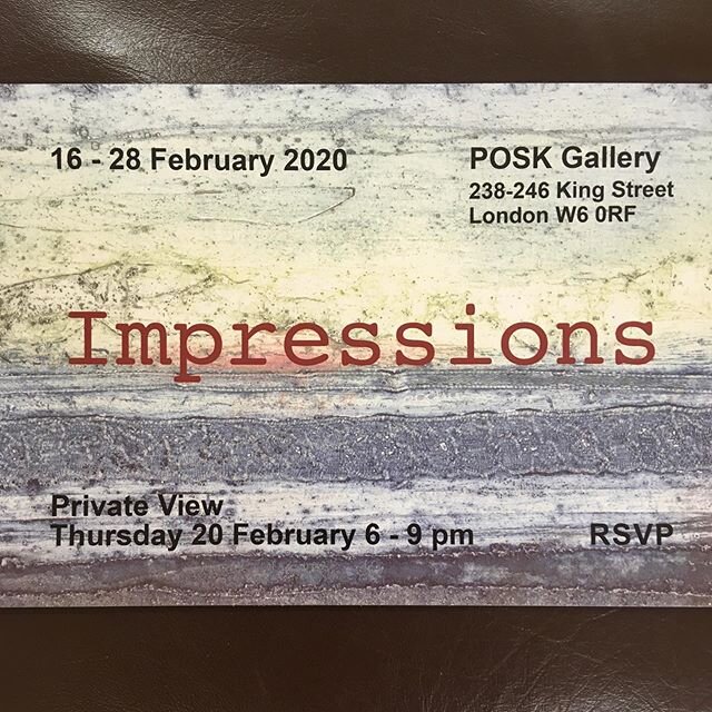&lsquo;Impressions&rsquo; Exhibition at POSK Gallery W6 0RF opened today until 28th February - come along and see prints by 8 West London artist @missy5curry @sally_grumbridge @emilymarbach Kate Noakes @lethe573 @beata.tymczyna Sue Warren and me! Ope