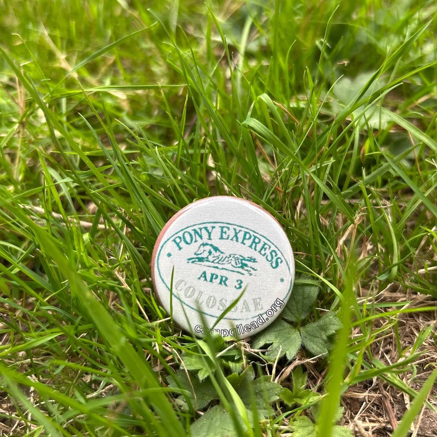 Check out what button we found! Remnants of our Pony Express summer. 🫶🏼 Do any of you still have your Pony Express buttons?! 🐎 #ctgponyexpress2025