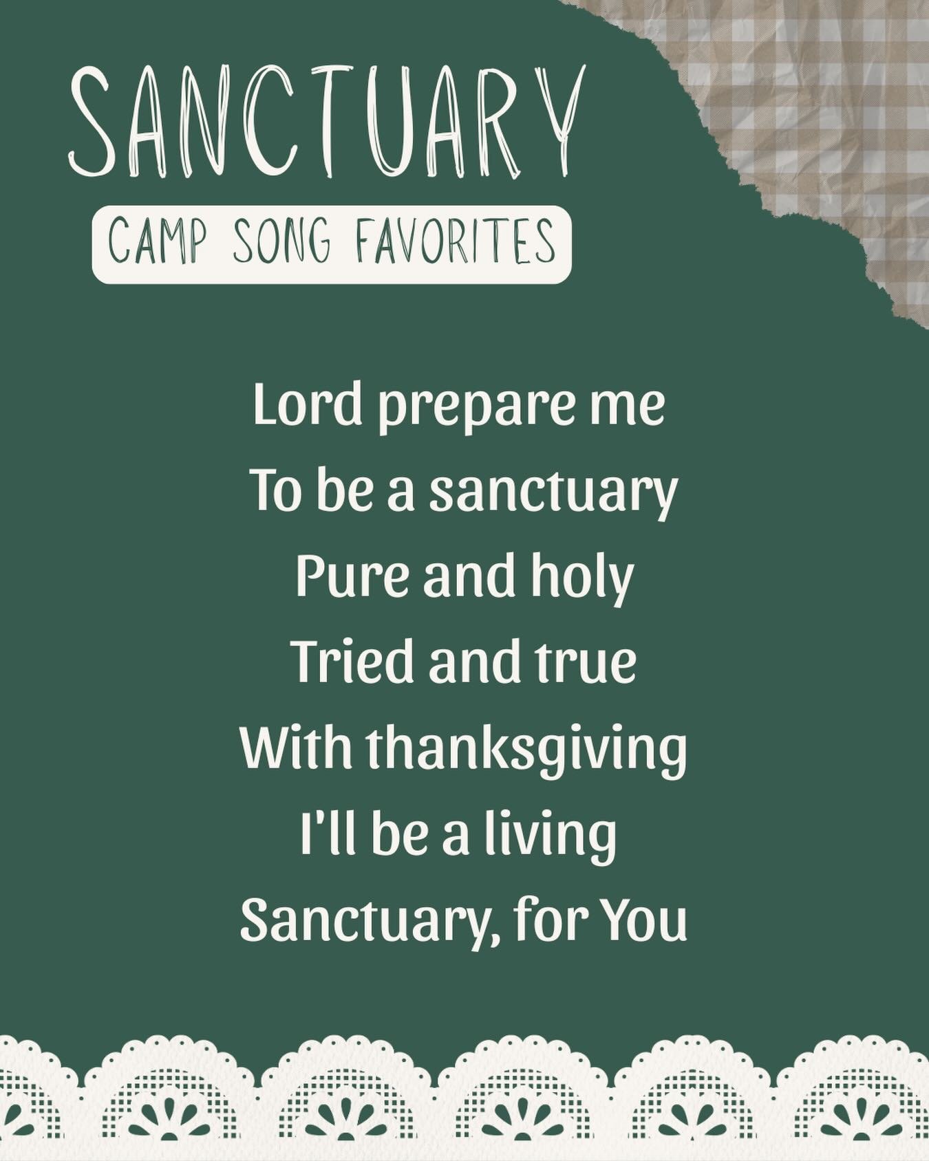 &ldquo;Sanctuary&rdquo; is a song commonly sung in chapel at Gilead, and it has often been a favorite of campers and staff alike. 🎹 Which camp song is your favorite? 🎶
