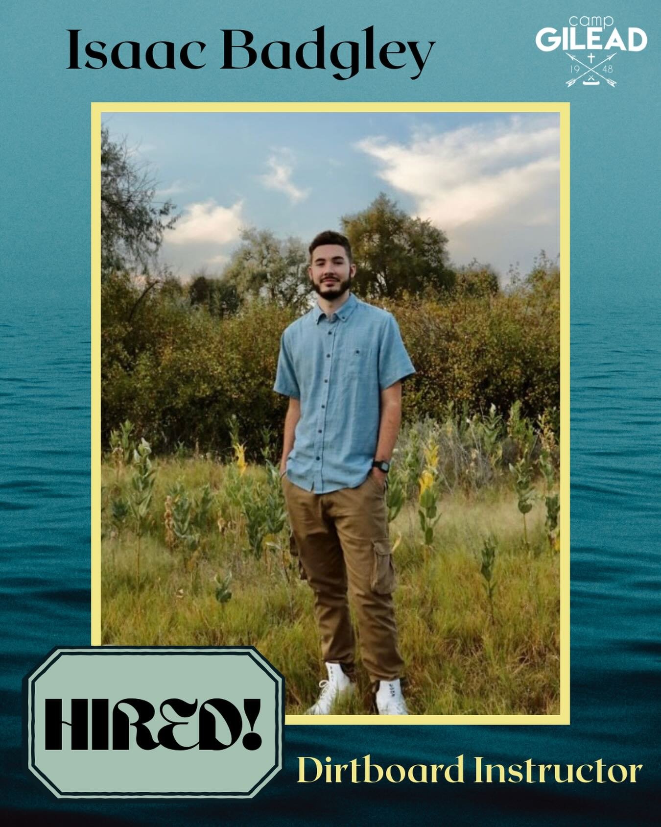 📣 Welcome back Isaac! 📣 We are pleased to announce that Isaac Badgley is hired as the Dirtboard Instructor for Summer 2026! Isaac&rsquo;s parents met on staff at Camp Gilead, his sisters Alivia and Anna Badgley have been counselors, and Isaac himse