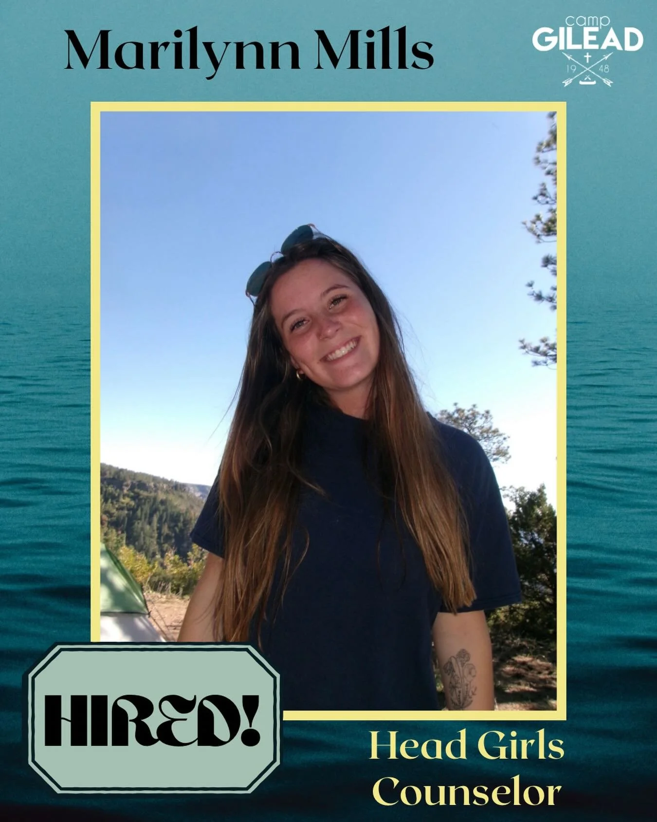 📣WELCOME BACK MARILYNN!📣 We are PUMPED to have Marilynn joining us on the Summer 2026 Staff as the Girls Head Counselor! Marilynn brings a wealth of camp experience, both from growing up at Gilead and her years on staff, as well as representing the