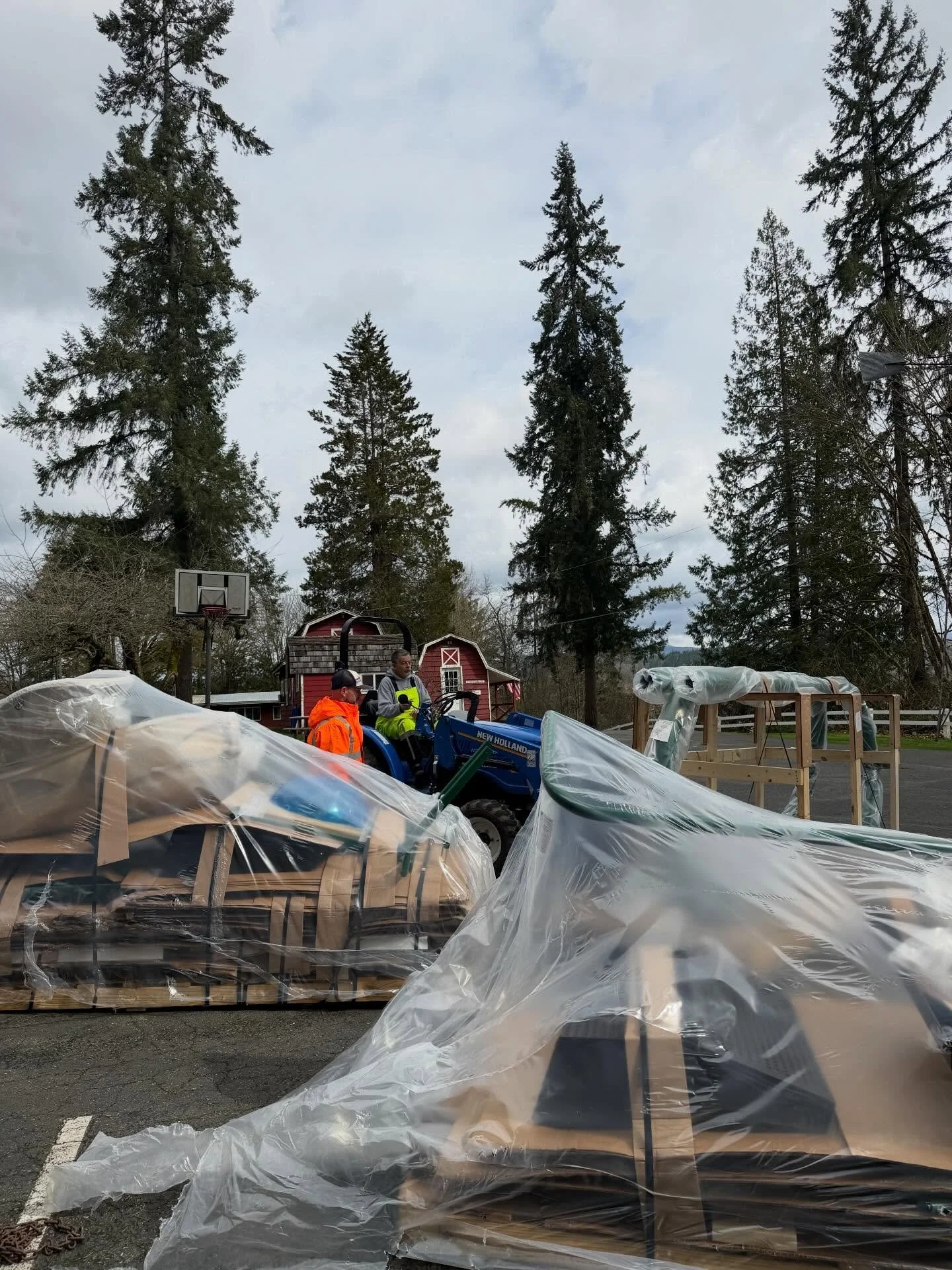 In case you missed it, the new playground equipment arrived yesterday! 🛝 Josh and Jack were able to unload it and move it near the Program Trailer. Kimberly&rsquo;s Playground is getting closer to coming to life! &hearts;️ #kimberlyslegacy25 #kimber
