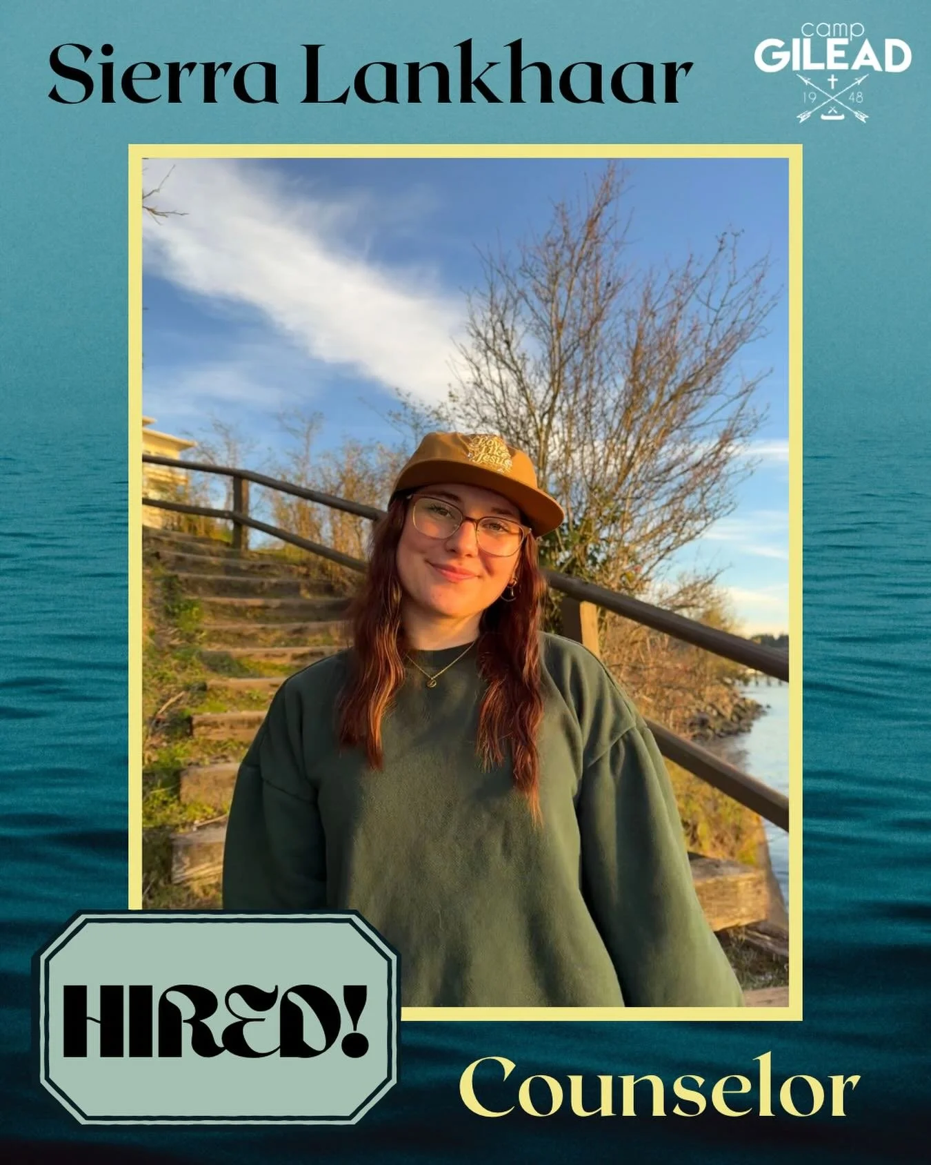 📣WELCOME SIERRA!📣 We are exciting to announce that Sierra Lankhaar is officially hired as a Girls Counselor for the Summer 2026 Staff!!! Sierra has come to Camp Gilead as a camper for years and has grown so much spiritually, she&rsquo;s excited to 
