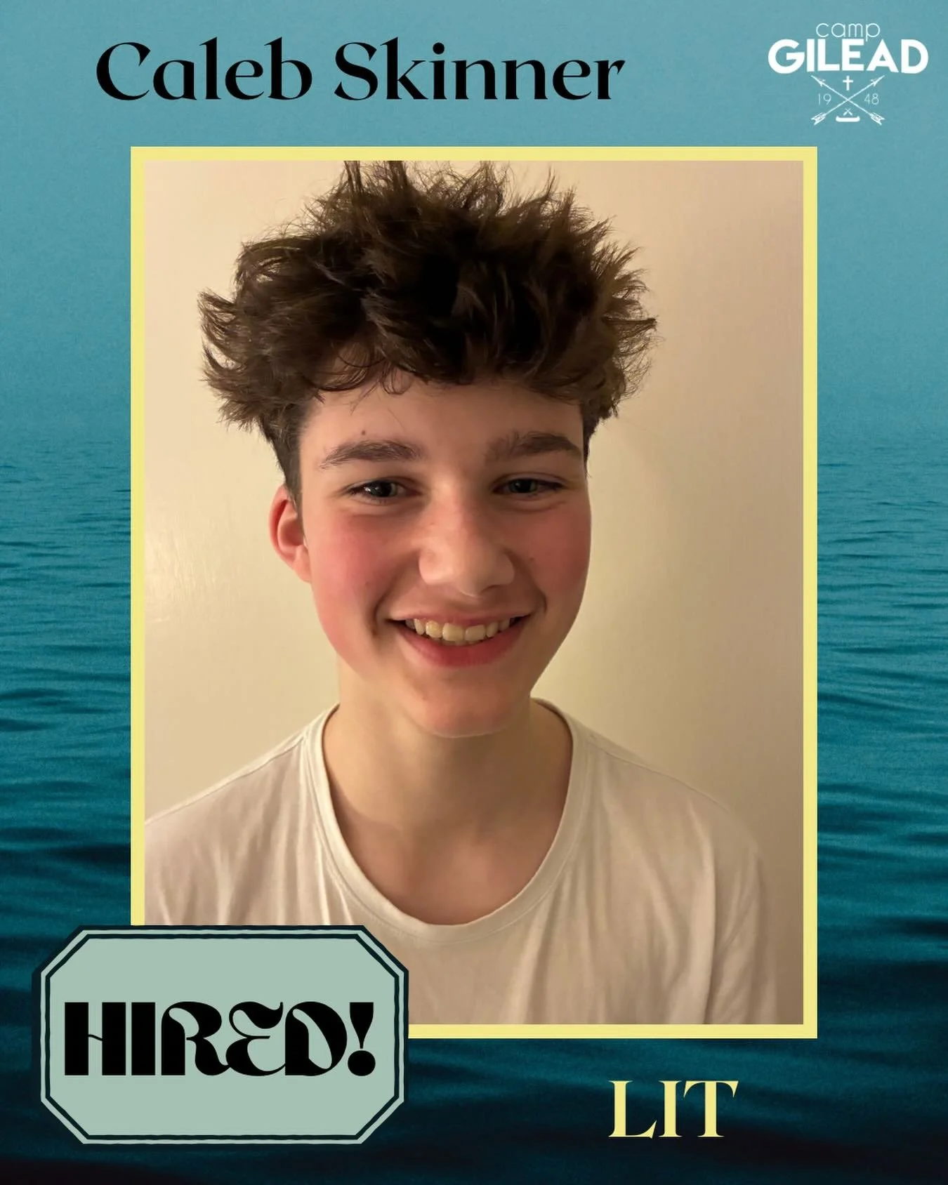 📣WELCOME CALEB!📣 We are pleased to announce that Caleb Skinner is OFFICIALLY HIRED as an LIT for the Summer 2026 High School Staff! Caleb desires to serve in ministry when he&rsquo;s older and looks forward to getting an idea of it at camp this sum