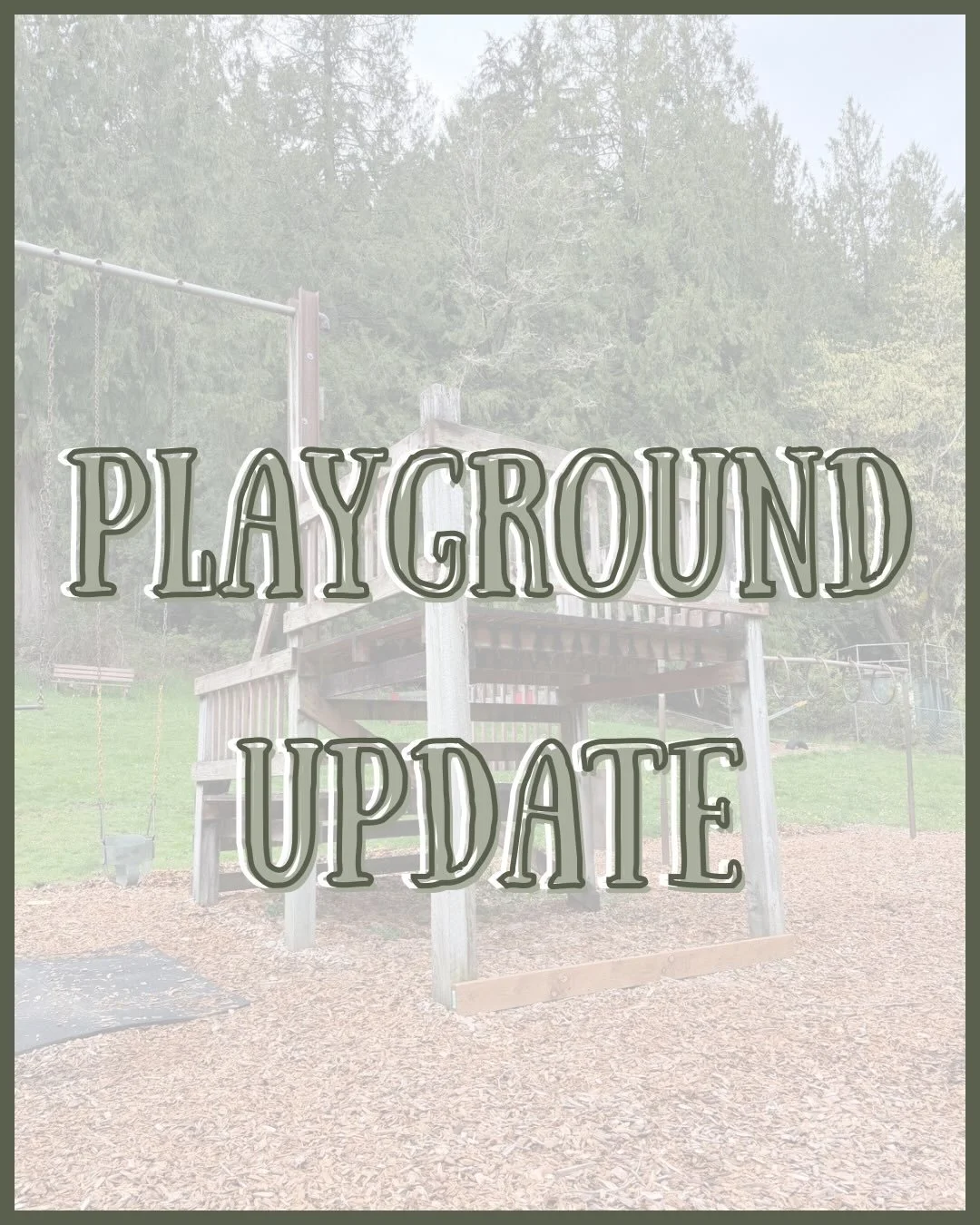 PLAYGROUND UPDATE! 🛝 The Jungle Gym, Swings, Wooden Structure, and Monkey Bars are now gone. The new playground will take up a majority of this space, and will be moved in shortly! This space at camp looks a bit empty right now, but we are excited f