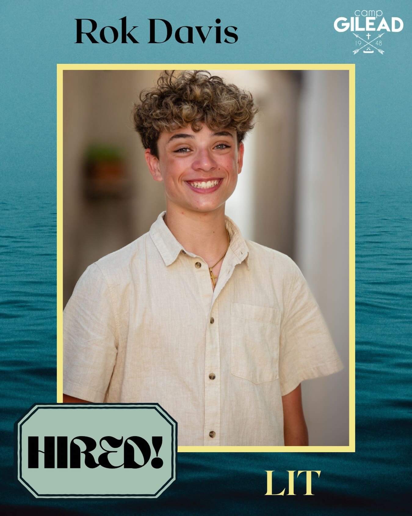 📣WELCOME ROK!📣 We are pleased to announce that Rok Davis is officially hired as an LIT for the Summer 2026 Staff! Rok attends Redeemer Church in Bellevue, and his friend Audrey Whelan who has been on High School Staff the past two summers convinced