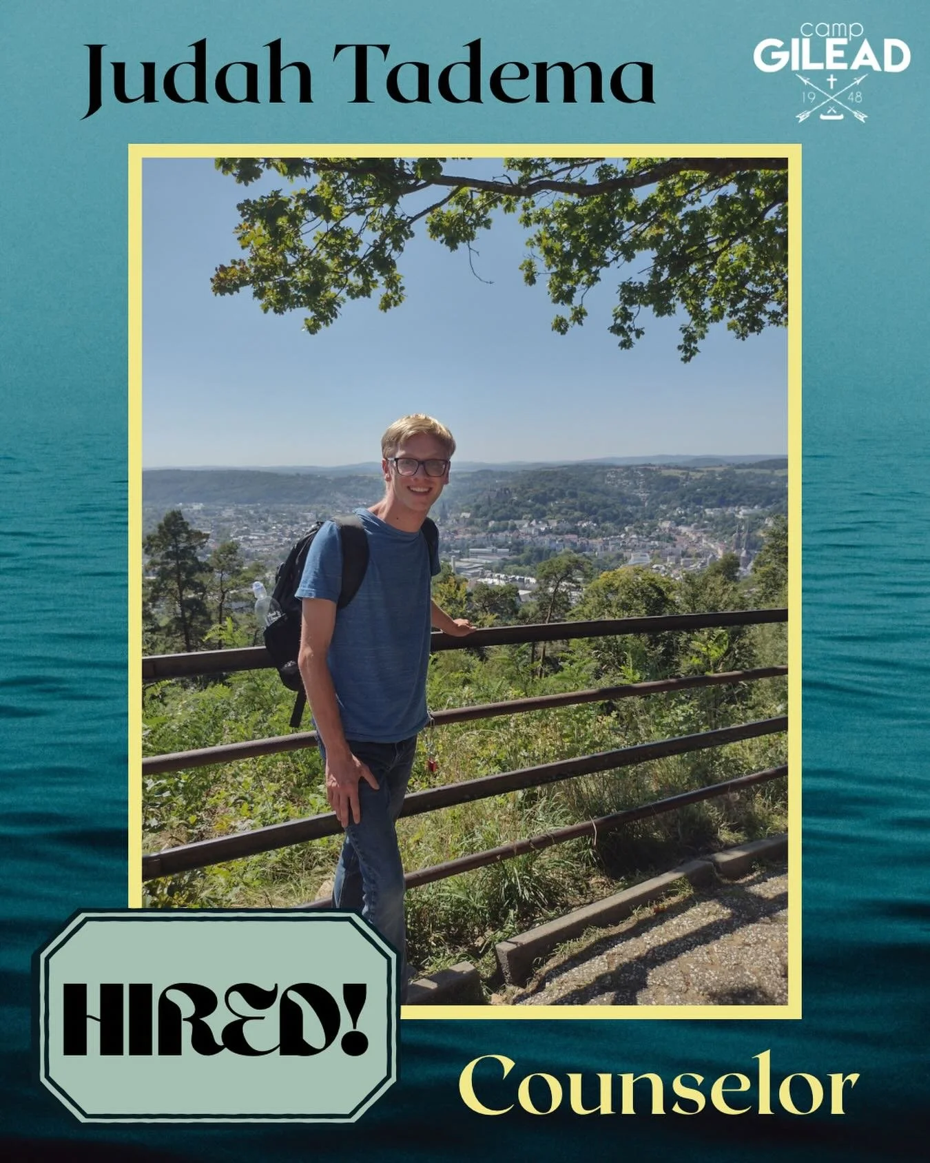 📣WELCOME BACK JUDAH!📣 We are pleased to announce that Judah Tadema is returning to the Summer 2026 Staff as a Guys Counselor! Judah served last summer for a few weeks before going to Germany for a study abroad program, but he is excited to return t