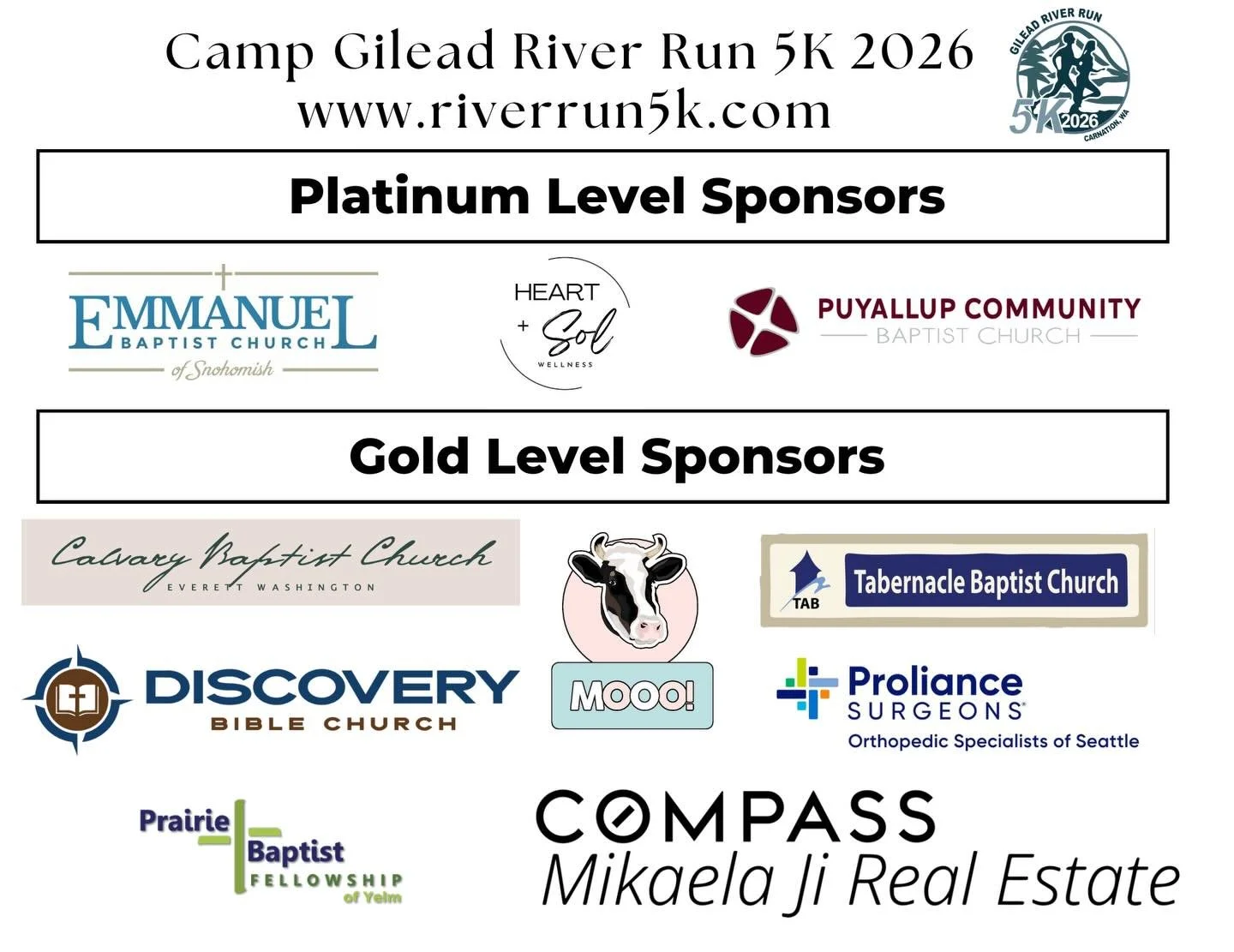 THANK YOU to our wonderful 5K sponsors! 🙏🏼 Check out these wonderful local sponsors who are making the 5K possible this year! 🏅

Are you able to join us? Register at riverrun5k.com 🇺🇸
#ctgriverrun5k #riverrun5k2026 #campgilead