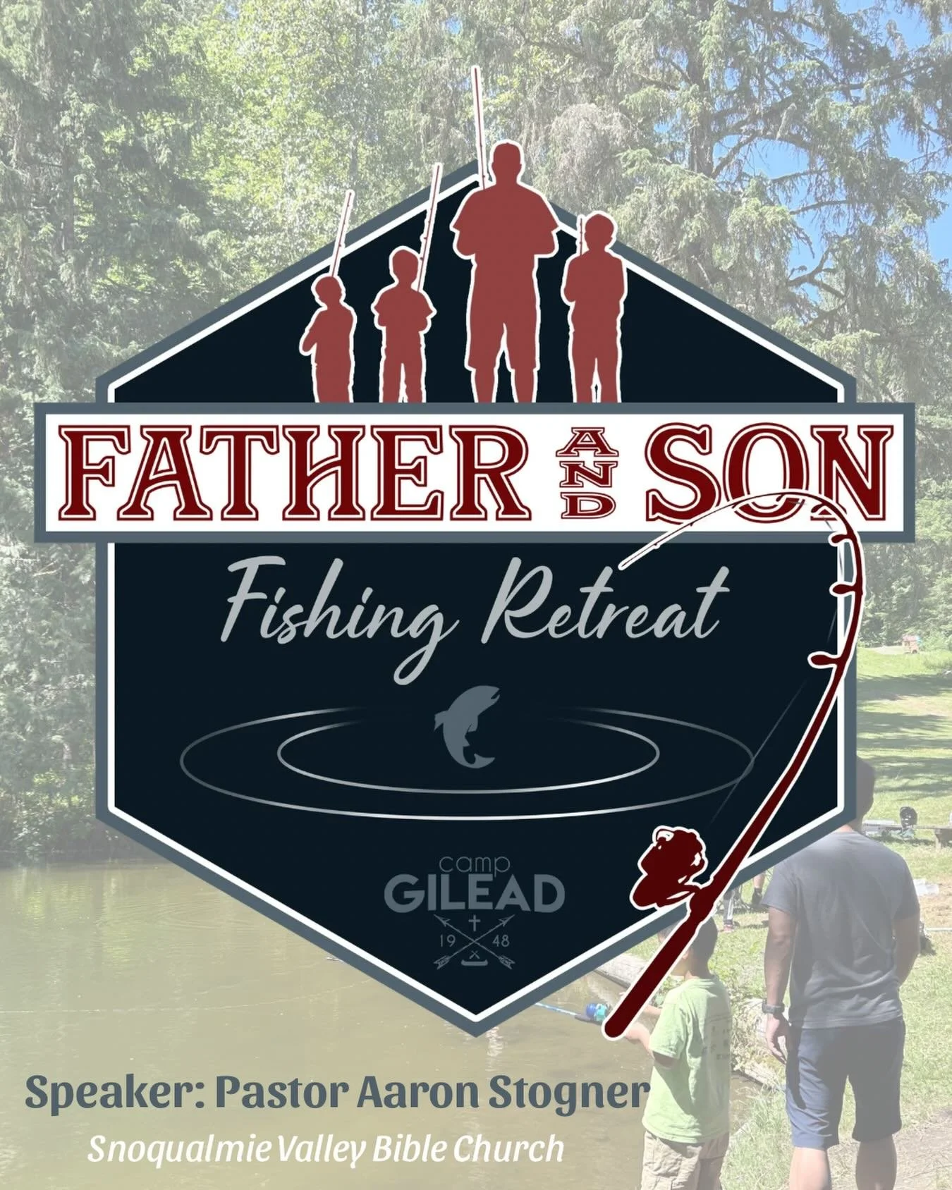 The Father Son Fishing Retreat is coming&hellip;NEXT WEEKEND! 🎣 Join us for the weekend of June 5-6 for fishing, chapels, lots of Gaga and Gutterball, and good food! Pastor Aaron Stogner from Snoqualmie Valley Bible Church will be the speaker and th