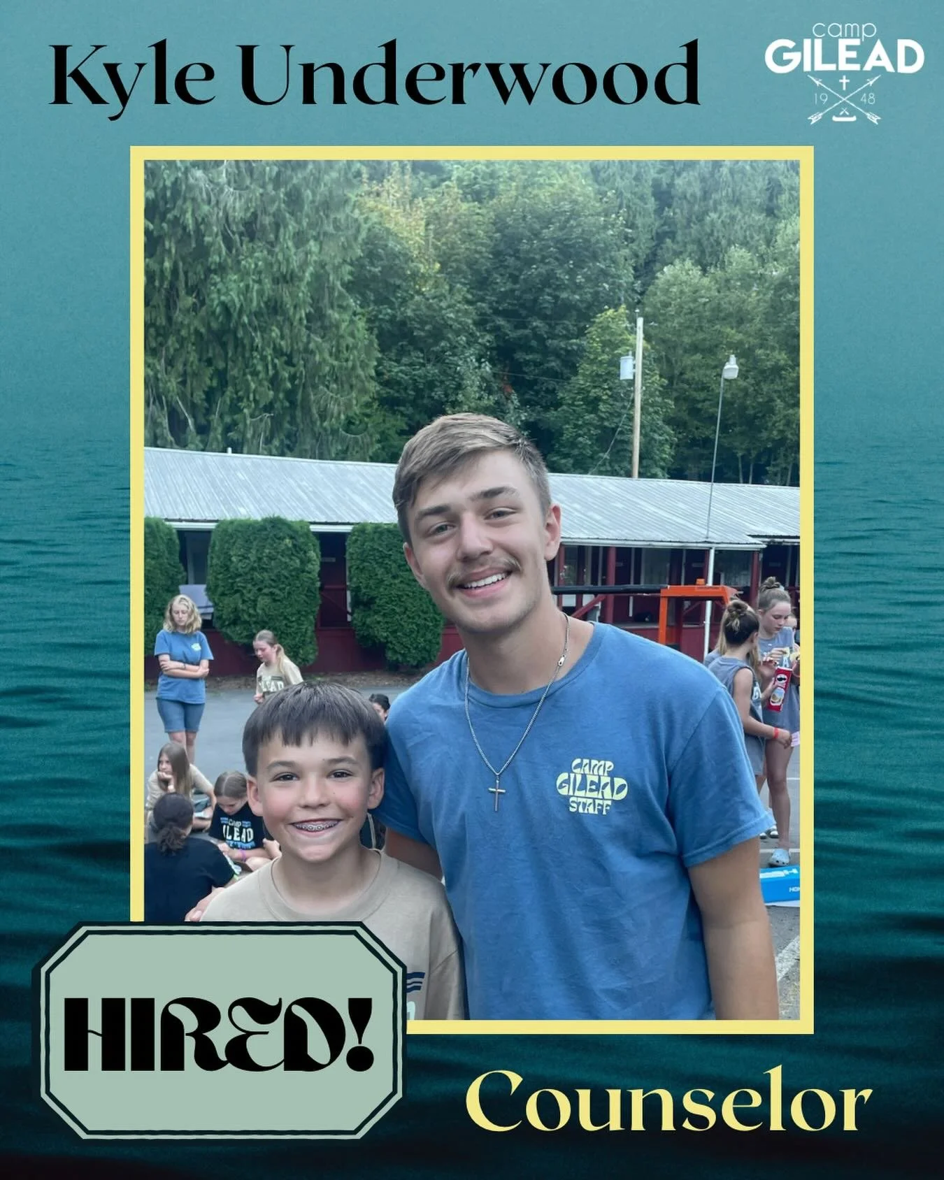 📣WELCOME BACK KYLE!📣 We are pleased to announce that Kyle Underwood is OFFICIALLY HIRED as a Counselor for the Summer 2026 Staff!!! Kyle has attended Gilead as a camper, he spent last summer as a counselor for the first time, and he&rsquo;s pumped 