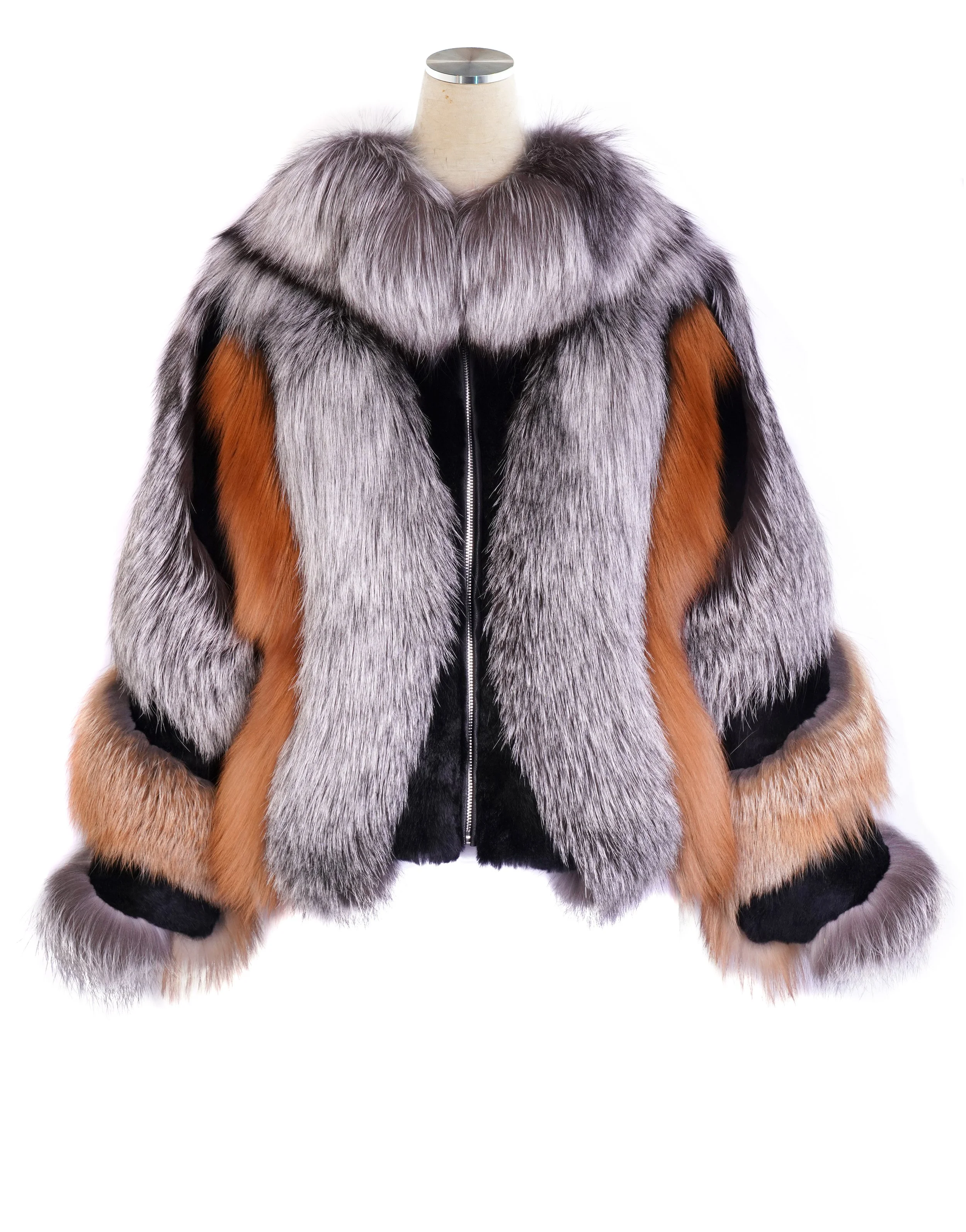BFOX - Red Fox With Indigo Fox Zip Front Jacket