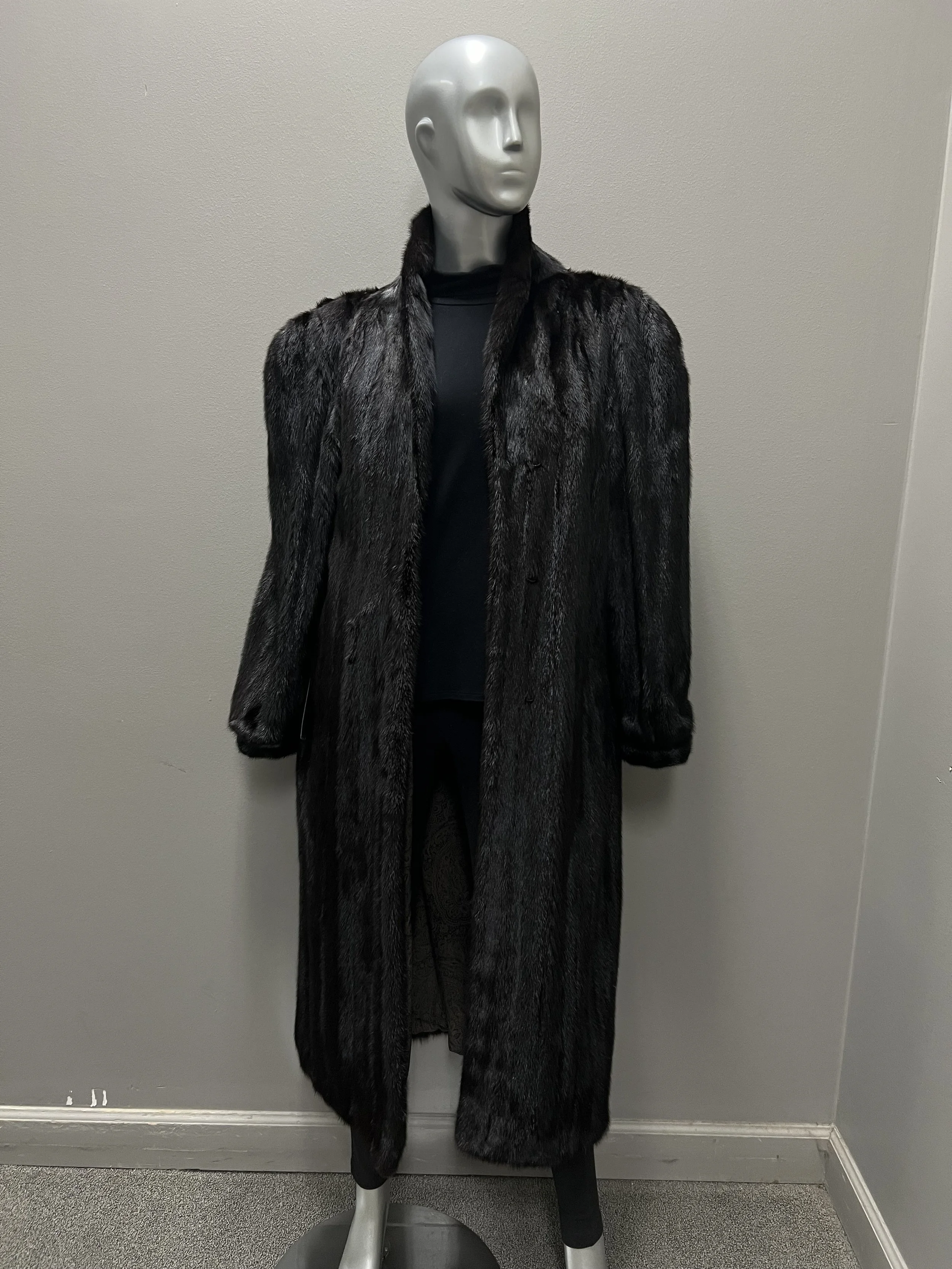 1423CC  Full Length Ranch Mink Coat  Large