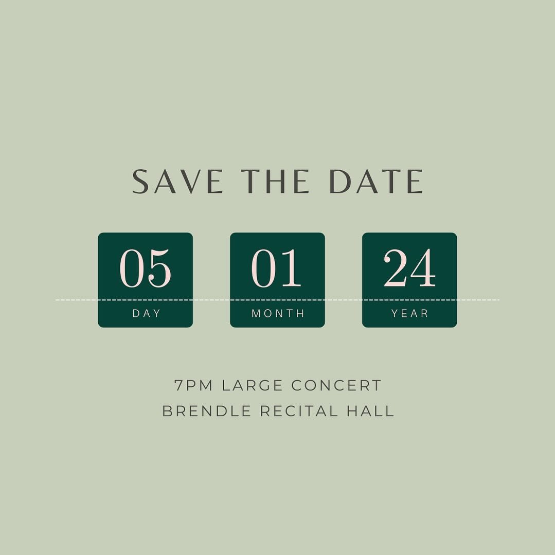GET EXCITED!!! Only a little over a week until our large concert!! It will be May 1st, at 7pm in Brendle Recital Hall! We can't wait to see you all there!!! (Also peep the song 🤗😉!!!!)