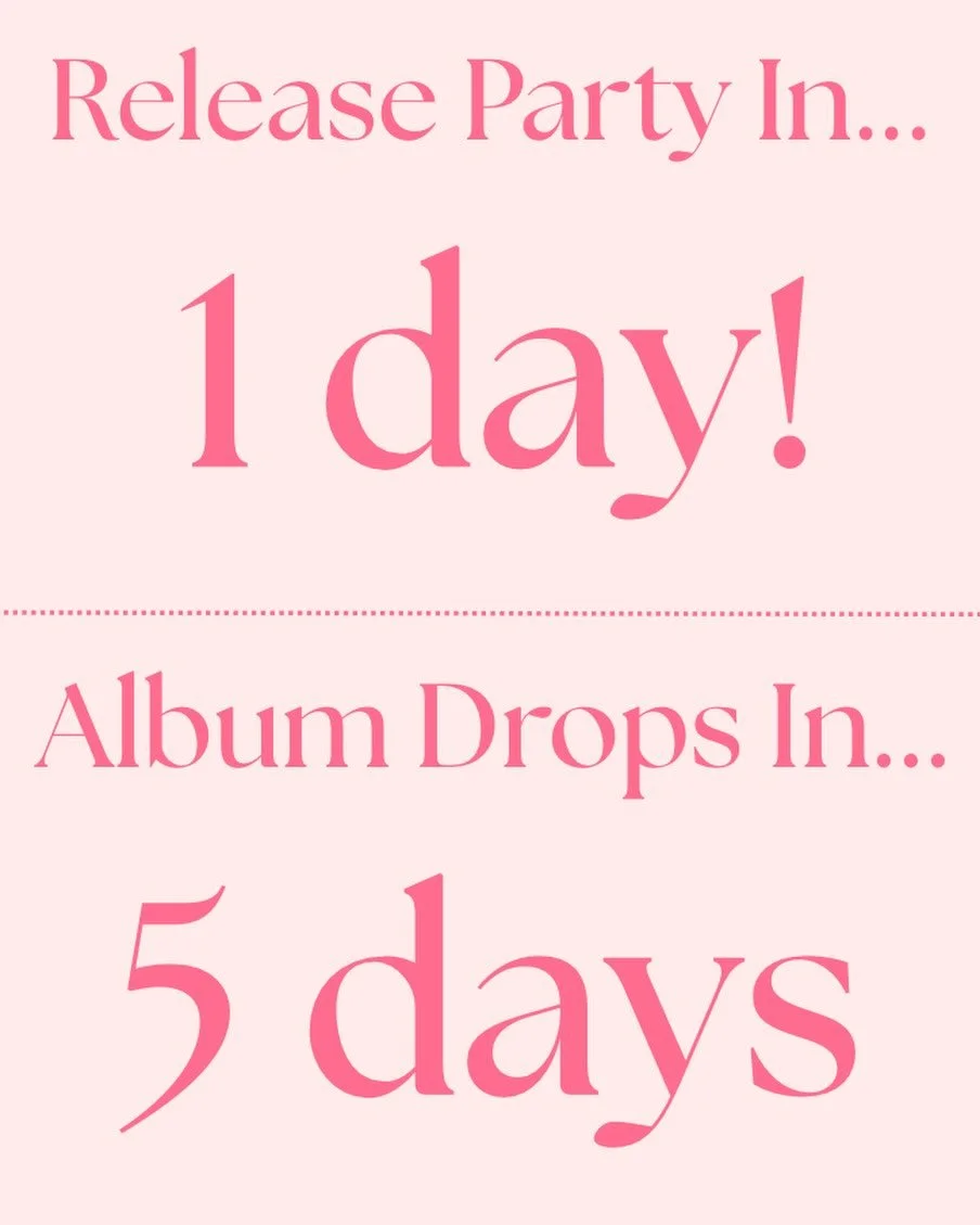 Album release party is TOMORROW, and you&rsquo;re invited!!!💿🩷🍿