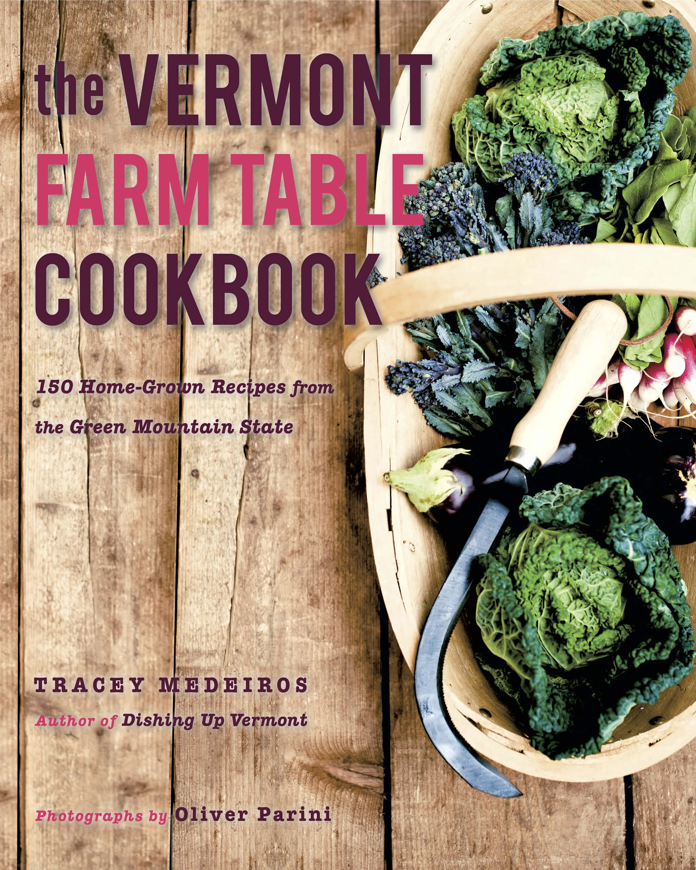 The Vermont Farm Table Cookbook Small, independent farms are the lifeblood of Vermont’s agriculture, from the sweetcorn grower to the dairy goat farmer to the cheese maker whose locally sourced goat milk chevre becomes the heart of a new dish by a chef in Montpelier. While this farm-to-table cycle may be a phenomenon just hitting its stride in the United States, it has long been away of life in Vermont, part of the ethos that Vermonters use to define themselves. As such, Vermont exemplifies a standard of small-scale, community-minded, unadulterated agriculture that has become a national model. When Tracey Medeiros wrote Dishing Up Vermont in 2008, she wanted to showcase the chefs and restaurateurs who were dazzling taste buds with their fresh, whole-food creations. With The Vermont Farm Table Cookbook, Medeiros has traversed the Green Mountain State once again, in search of not only those celebrated chefs but the hard-working farmers who provide them with their fresh and wholesome ingredients as well. Collecting their stories and some 125 of their delicious, rustic-yet-refined, Vermont inspired recipes, Medeiros presents an irresistible gastronomic portrait of this singular state. Classics like Vermont Cheddar Soup and exciting innovations like Ramp Dumplings or Raisin Hell Pie will send you racing to your local farmers’ market in search of the ingredients. And with dishes that shout “only in Vermont,”like Wood-Fired Blueberry Pizza or Beer-Battered Fiddleheads, no matter where you are you’ll want to transform your tried-and-true menus into fresh and flavorful Vermont farm table suppers. The Countryman Press, A division of W.W. Norton & Co., Inc. 500 Fifth Avenue New York, NY 10110 Tel: (212) 790-9410 Fax: (802) 457-1678 Link to Amazon.com