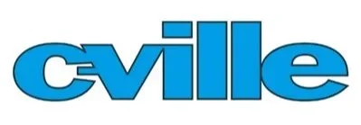 The 'cville' logo in bold blue lowercase letters.