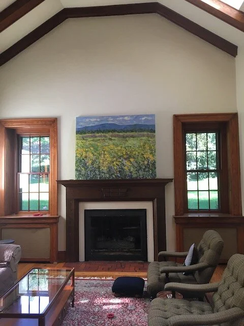 Commissioned piece in Arts and Crafts home. Finished painting 4x5 feet