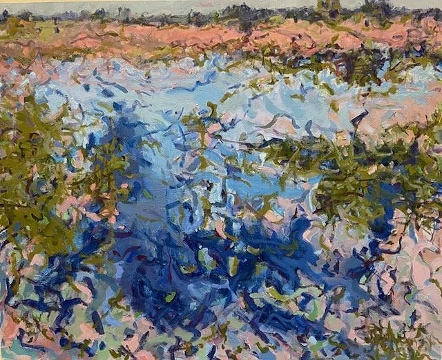 Water, Colors  60x48 oil on custom built canvas