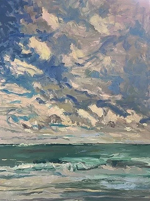 Rolling Waves, Sea 40x30 oil