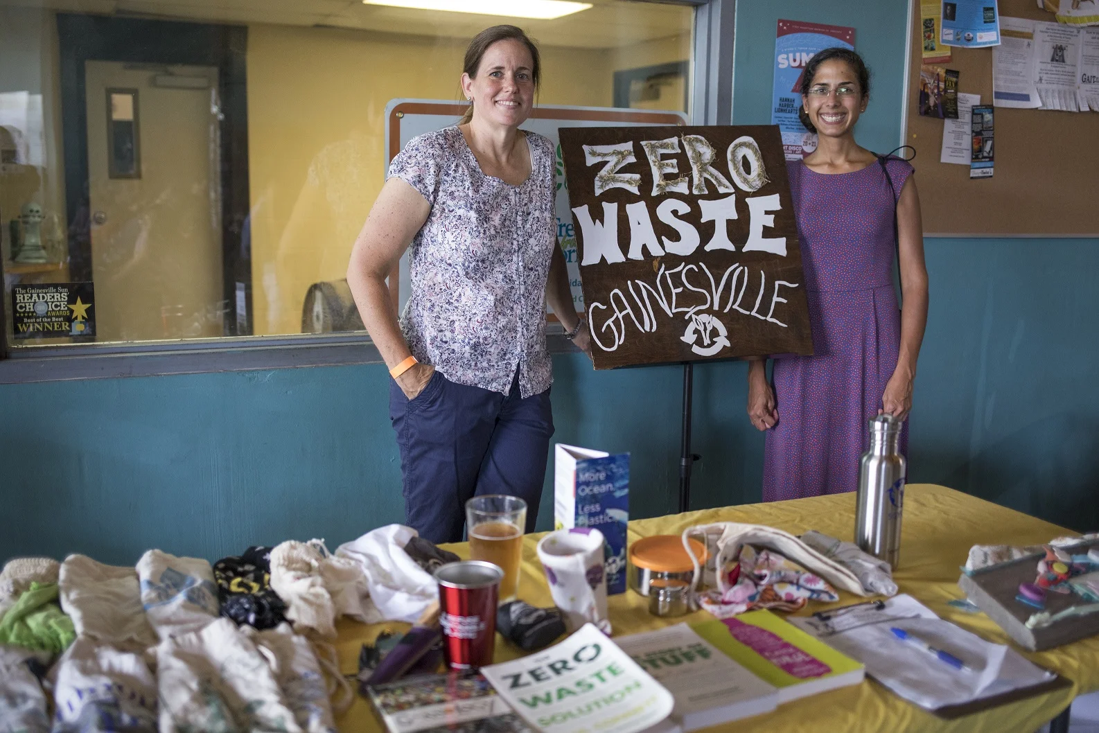 Amanda Waddle and Nina Bhattacharyya of Zero Waste Gainesville