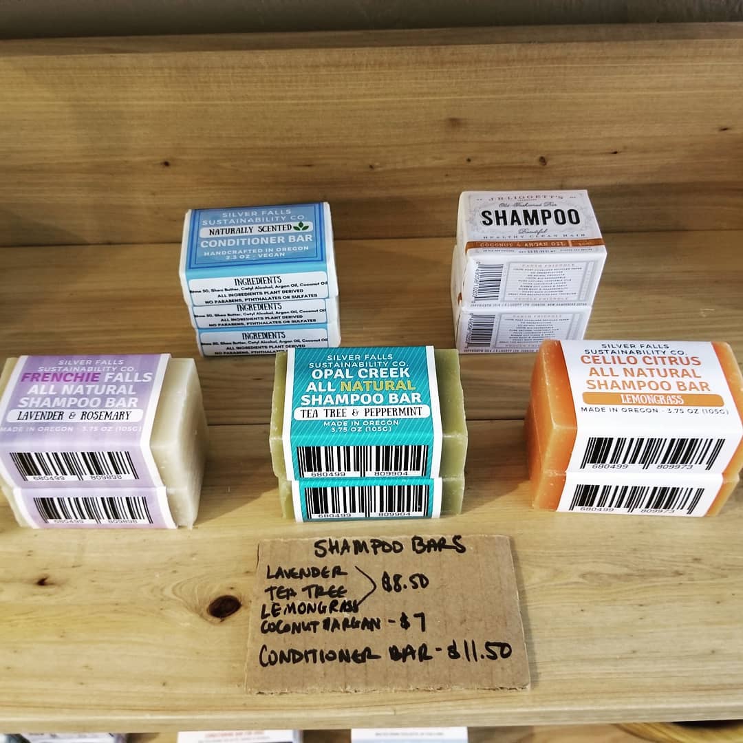 Local shops with shampoo bars: Life Unplastic (bars in picture) and Buffalo Girls Soaps
