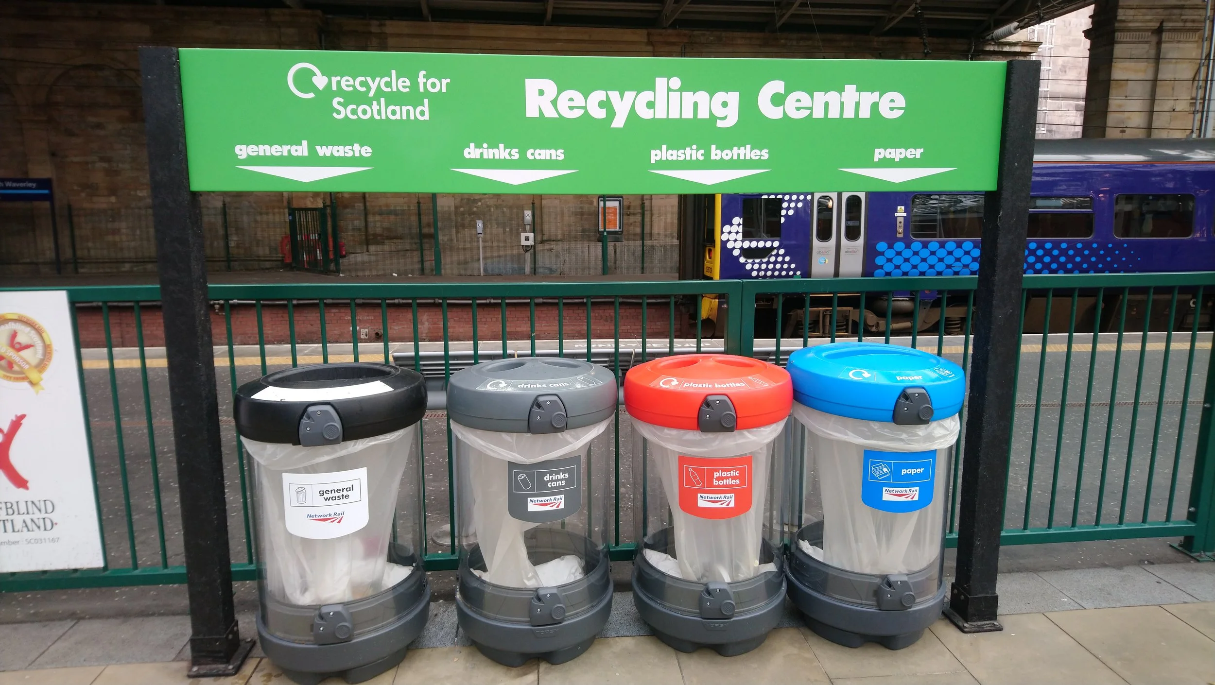 Scotland collects recyclables in several containers to keep each commodity as valuable as possible.