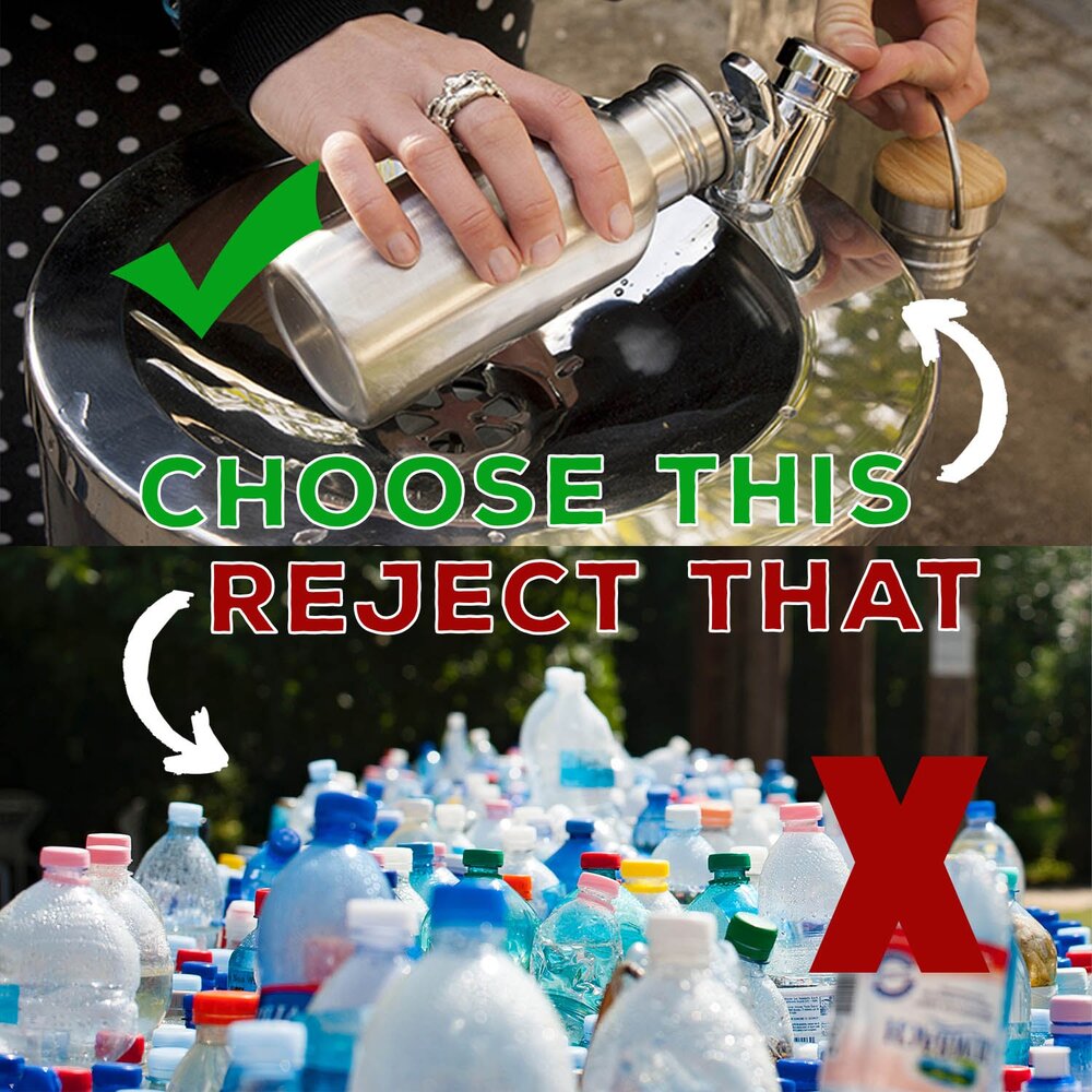 **Disclaimer: While we advocate strongly for reducing waste, if you do not have access to fresh water, bottled water may be your only option and we understand the necessity.