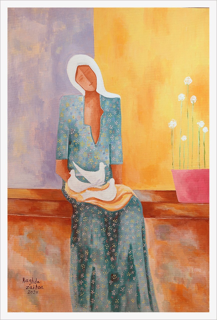"Waiting" by Palestinian Artist Raghda Zaitoun