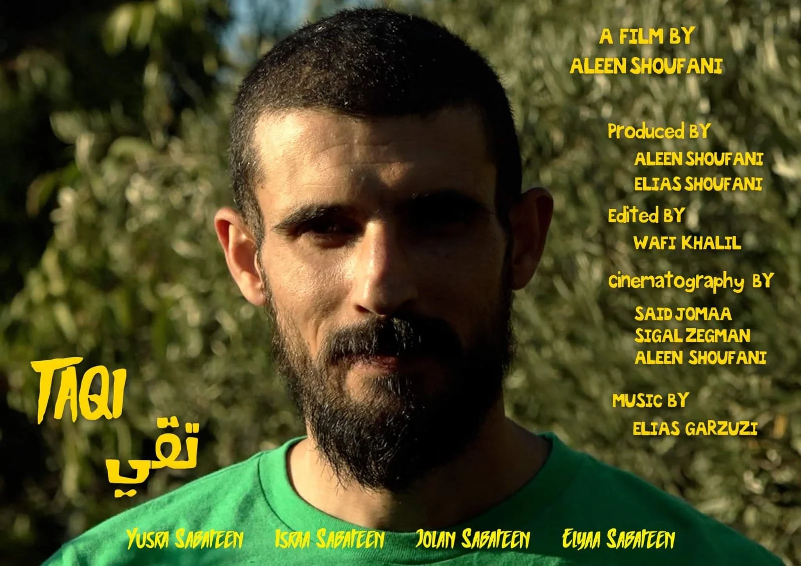 Free virtual screening of "Taqi", a documentary film directed by Aleen Shoufani.