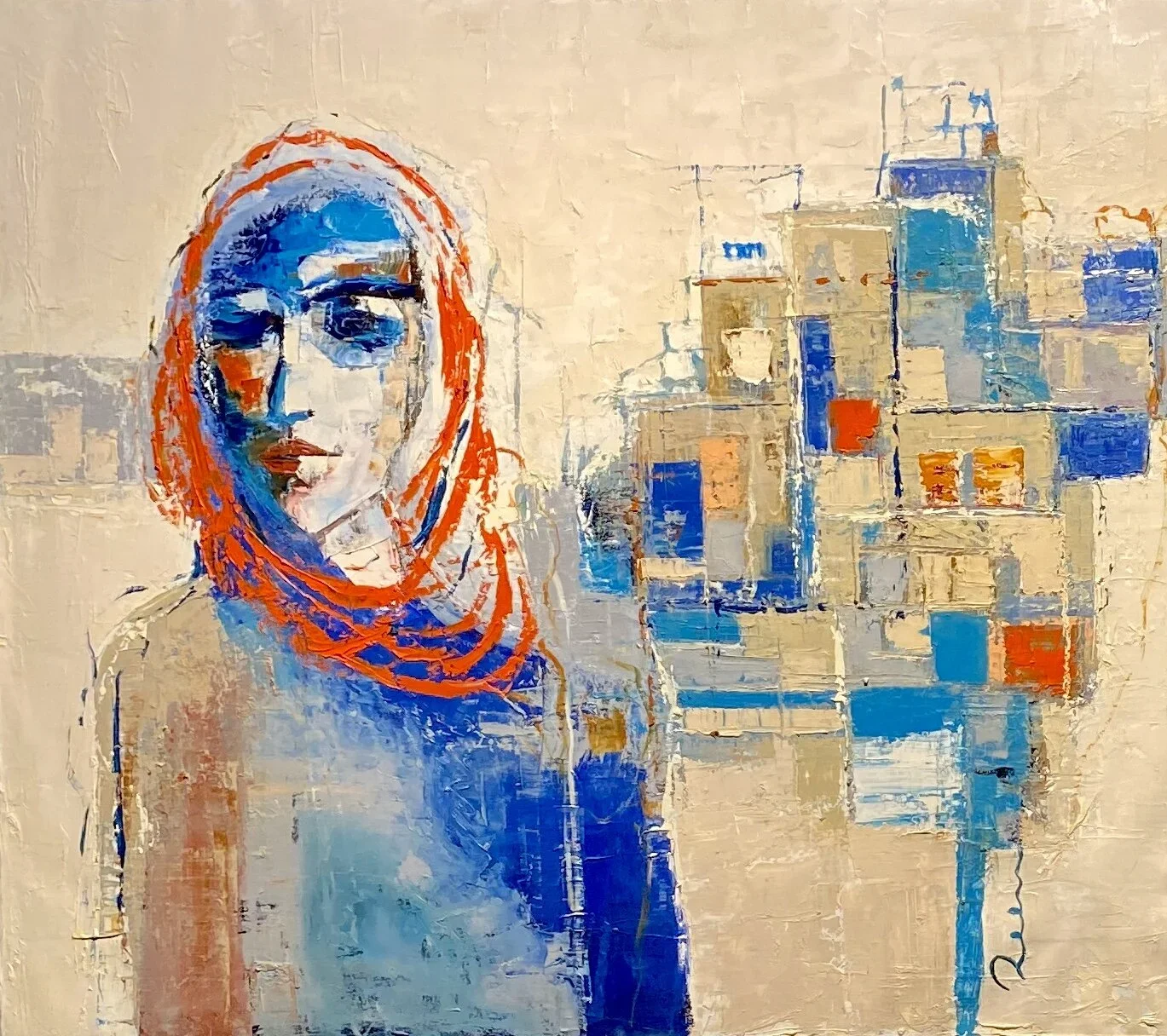 "The Girl With the Orange Scarf” by Reem Khader