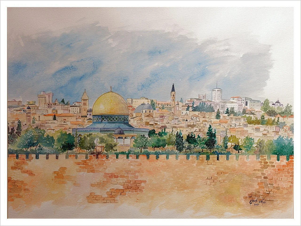 "Jerusalem" by Palestinian Artist Shaima' Farouki
