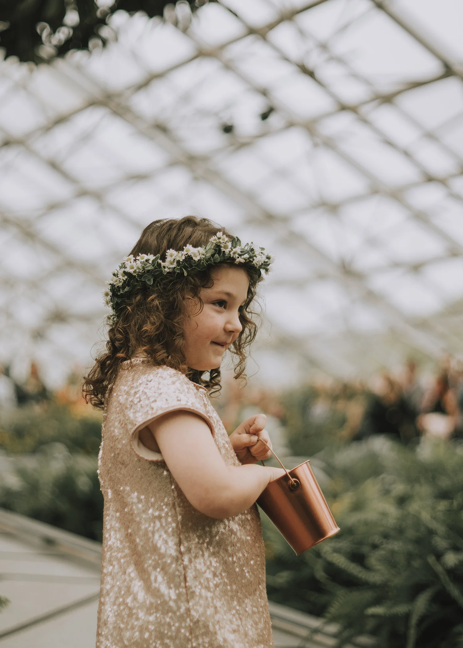 Foellinger-Freimann Botanical Conservatory indianapolis indiana hannah bergman Photography flower girl flower crown
