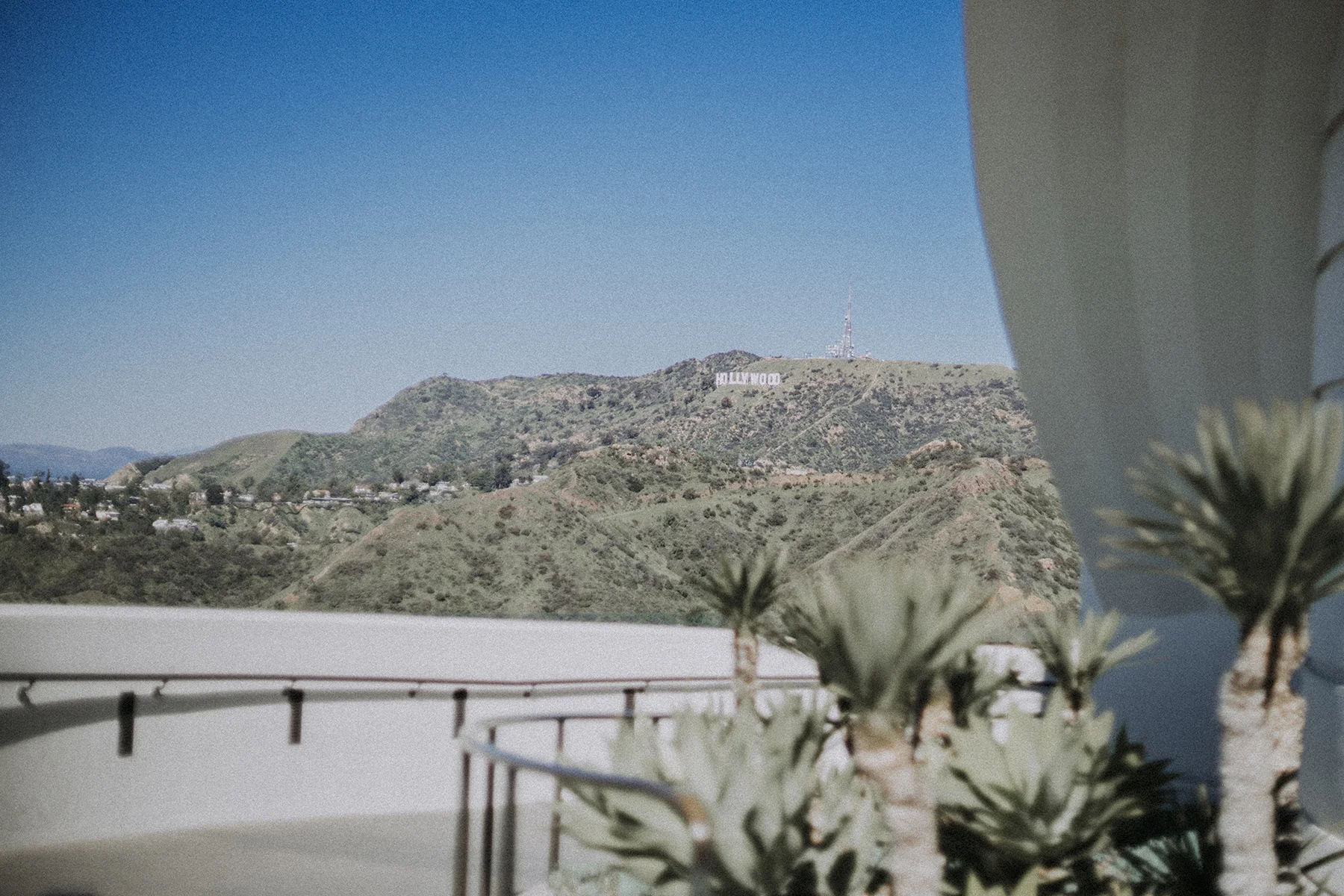 Hollywood sign view from Garfield Observatory
